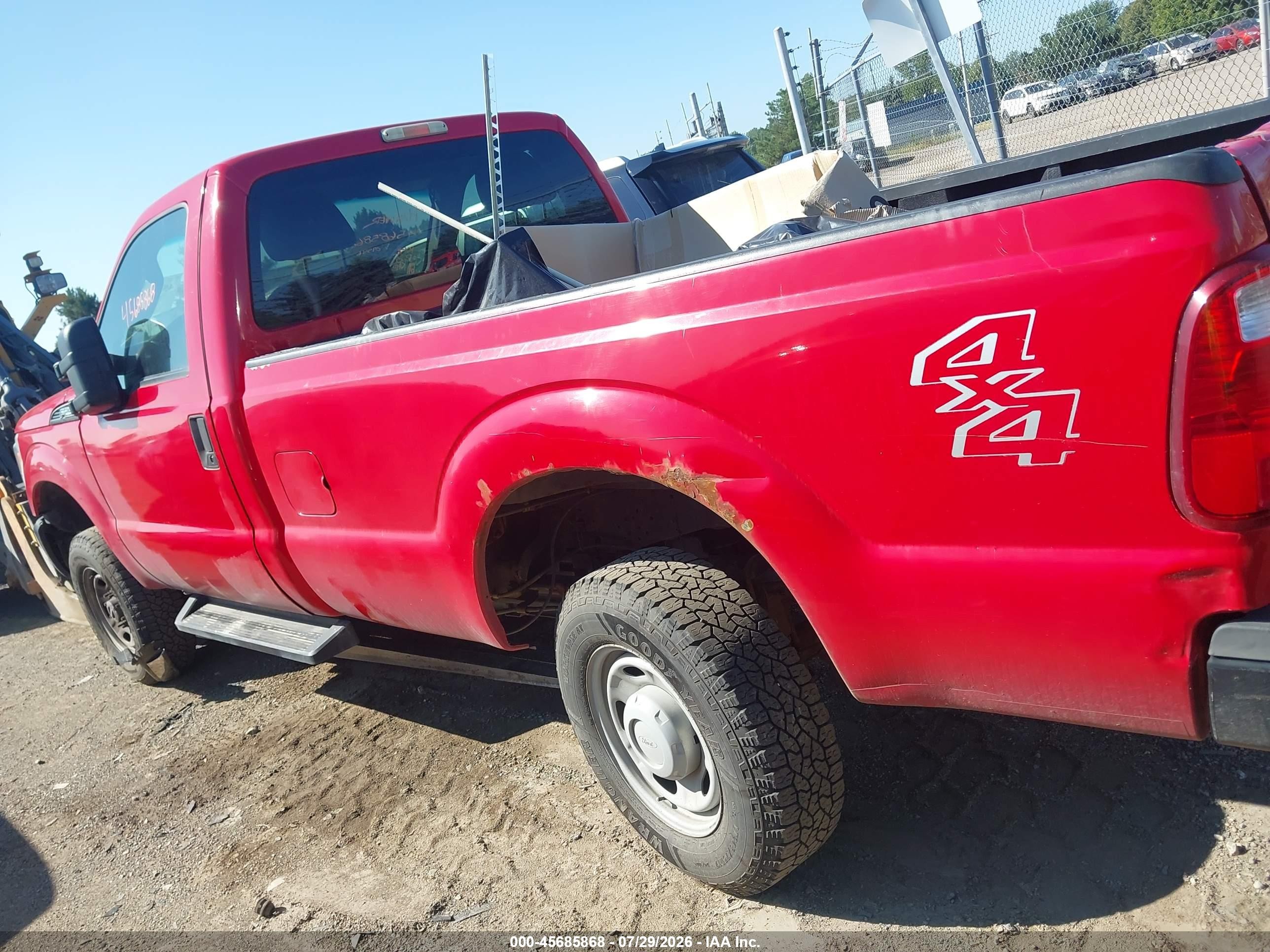 2015 Ford F250 Super Duty Red vin: 1FTBF2B62FEC09546