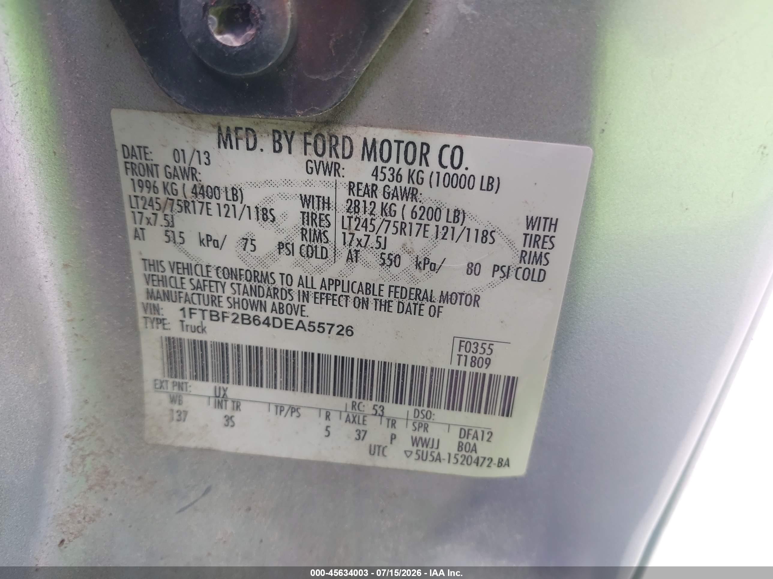 2013 Ford Super Duty F-250 Srw Xlt Silver vin: 1FTBF2B64DEA55726