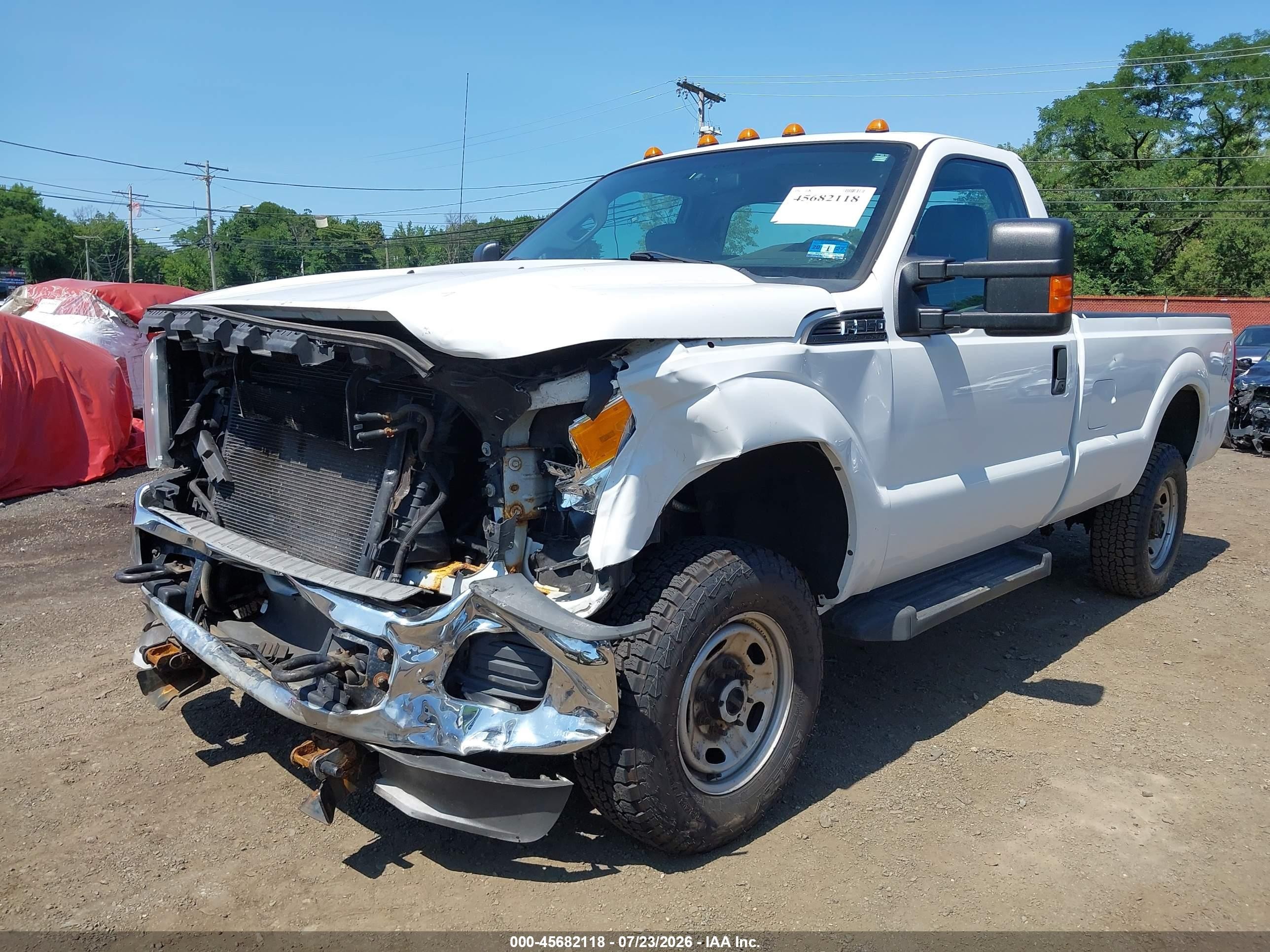 2015 Ford F-250 Xl White vin: 1FTBF2B66FEB99734
