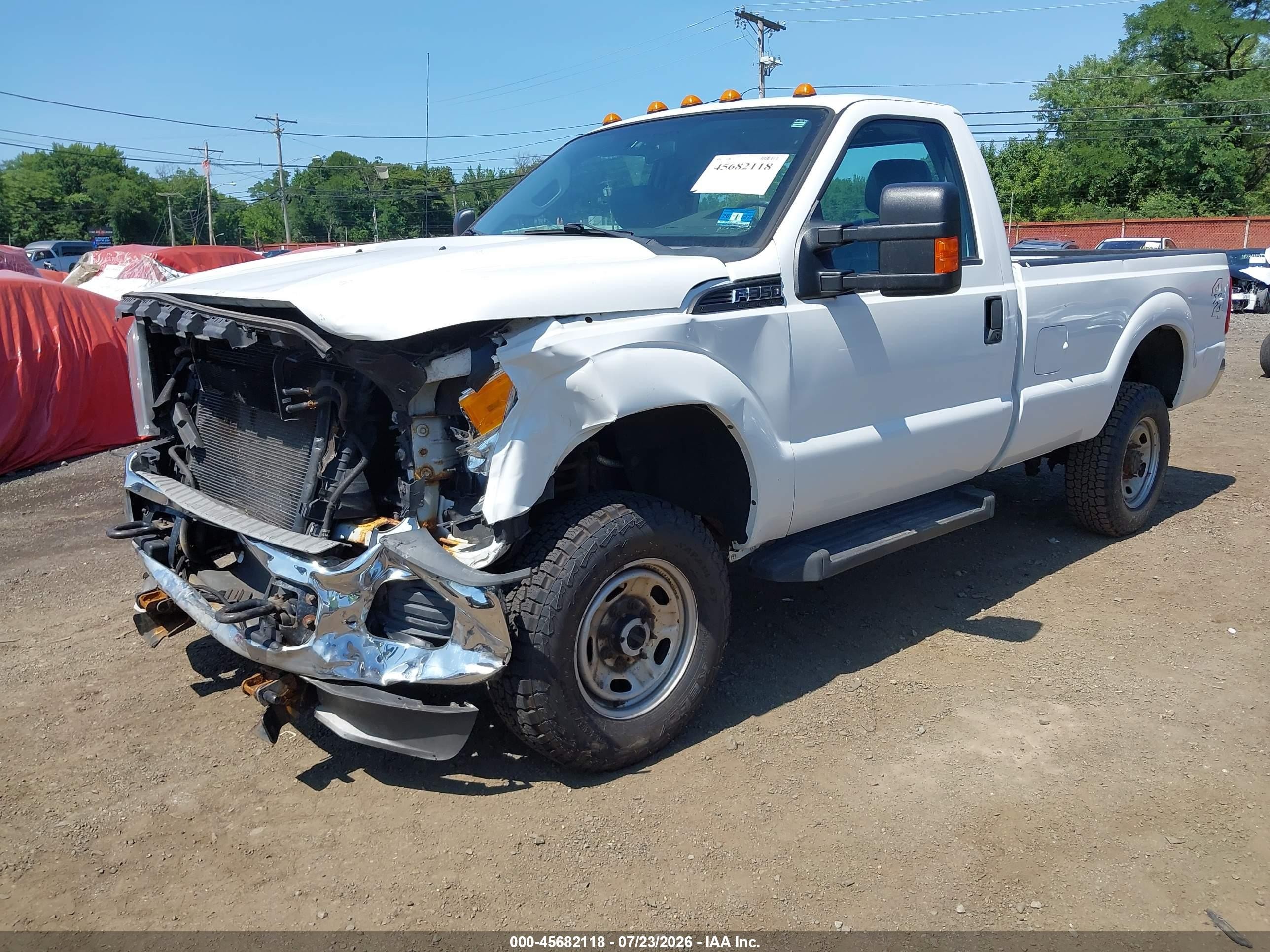2015 Ford F-250 Xl White vin: 1FTBF2B66FEB99734