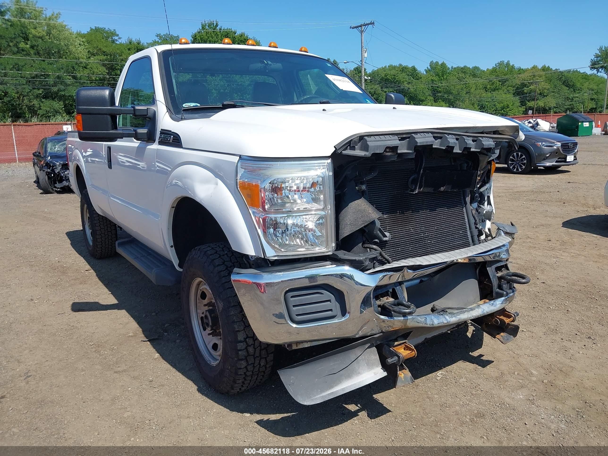 2015 Ford F-250 Xl White vin: 1FTBF2B66FEB99734