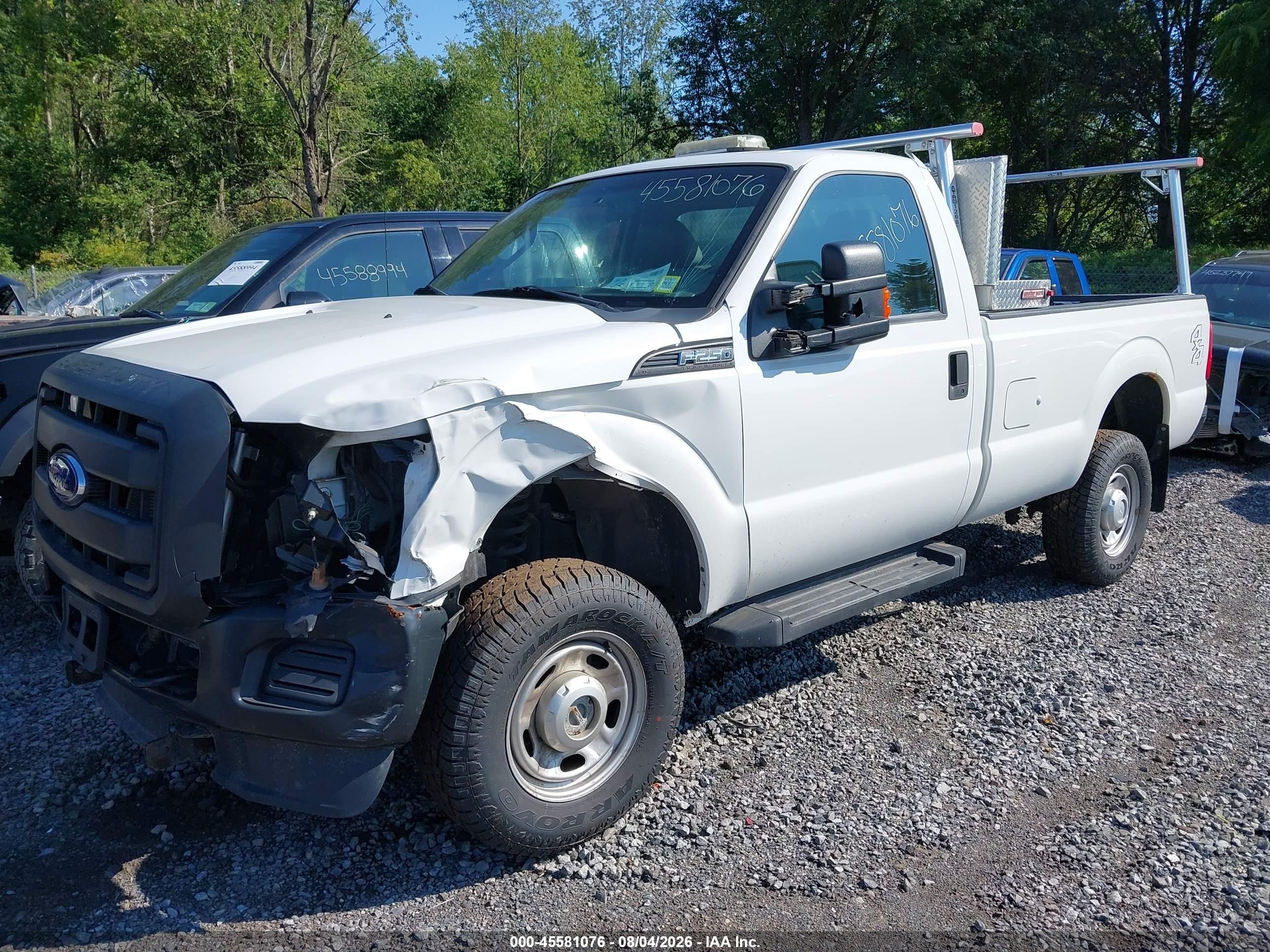 2015 Ford F-250 Xl White vin: 1FTBF2B66FED57473