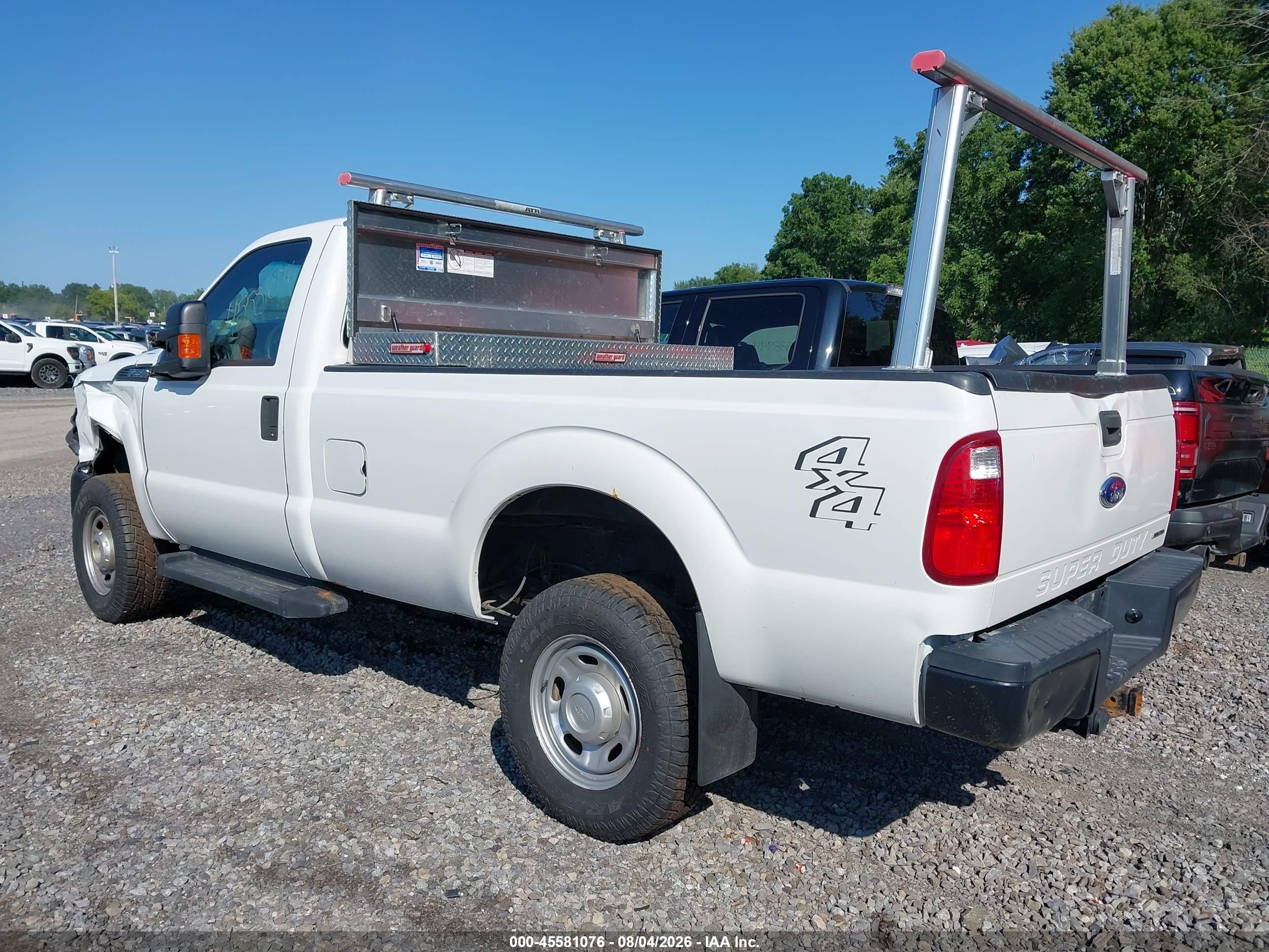 2015 Ford F-250 Xl White vin: 1FTBF2B66FED57473