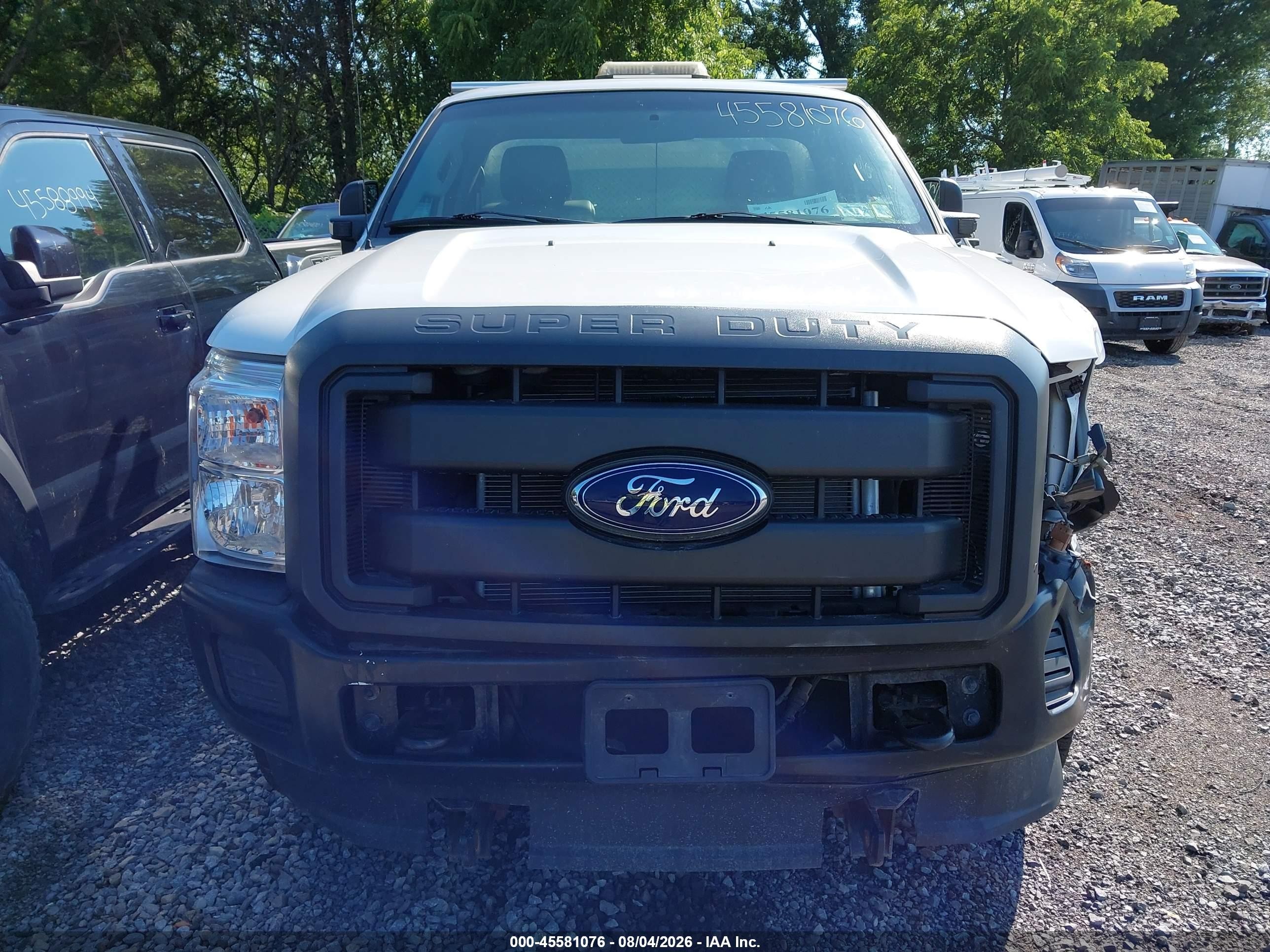 2015 Ford F-250 Xl White vin: 1FTBF2B66FED57473