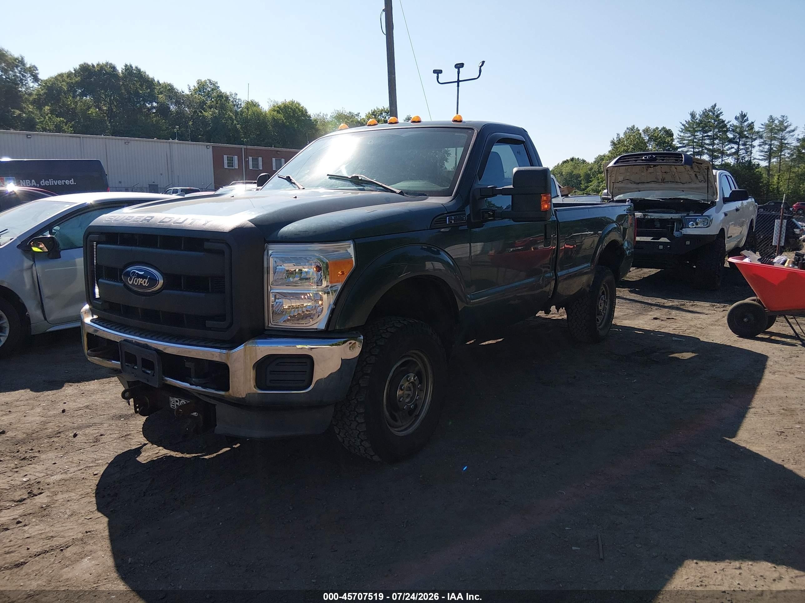 2011 Ford F-250 Xl Green vin: 1FTBF2B67BEA54003