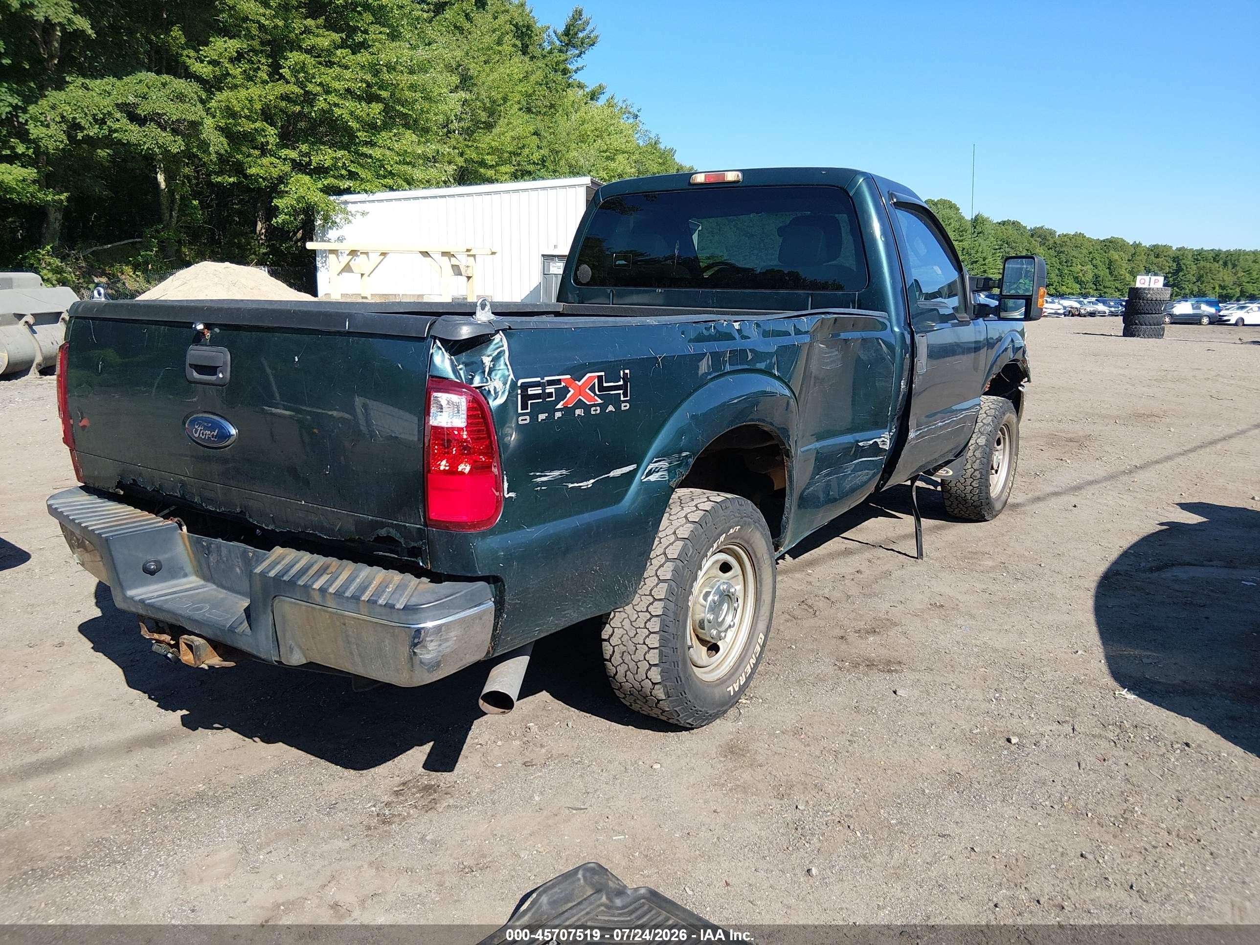 2011 Ford F-250 Xl Green vin: 1FTBF2B67BEA54003