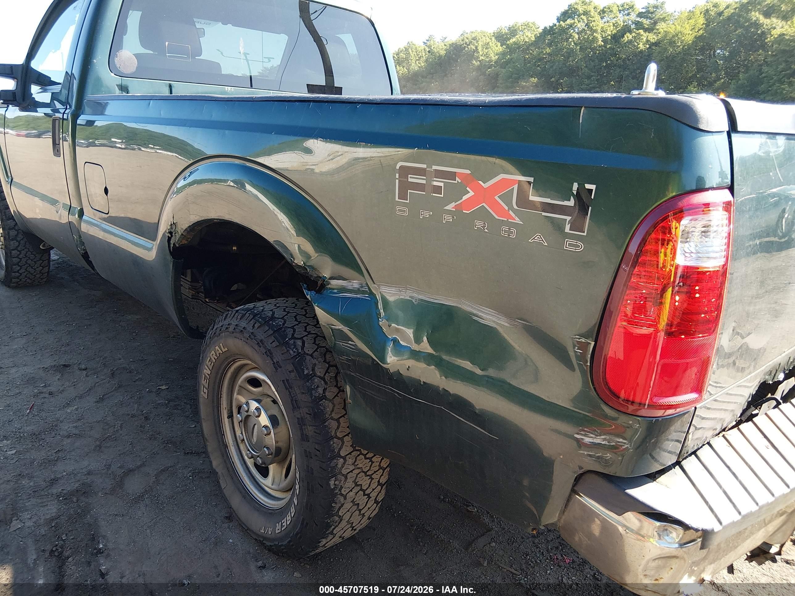 2011 Ford F-250 Xl Green vin: 1FTBF2B67BEA54003