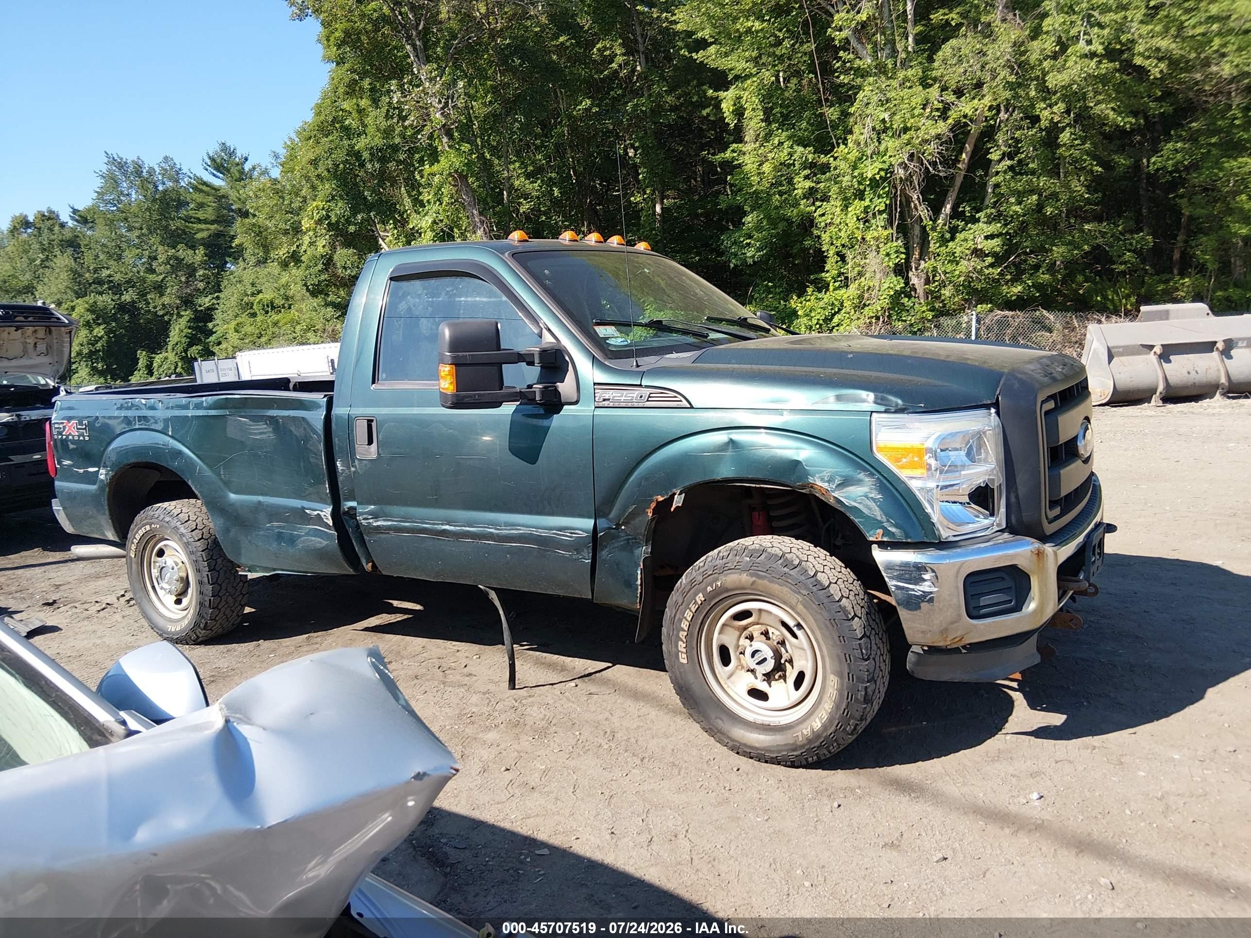 2011 Ford F-250 Xl Green vin: 1FTBF2B67BEA54003
