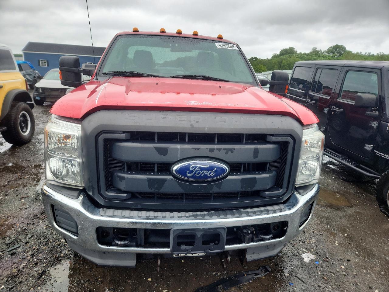 2013 Ford F250 Super Duty Red vin: 1FTBF2B68DEB89204