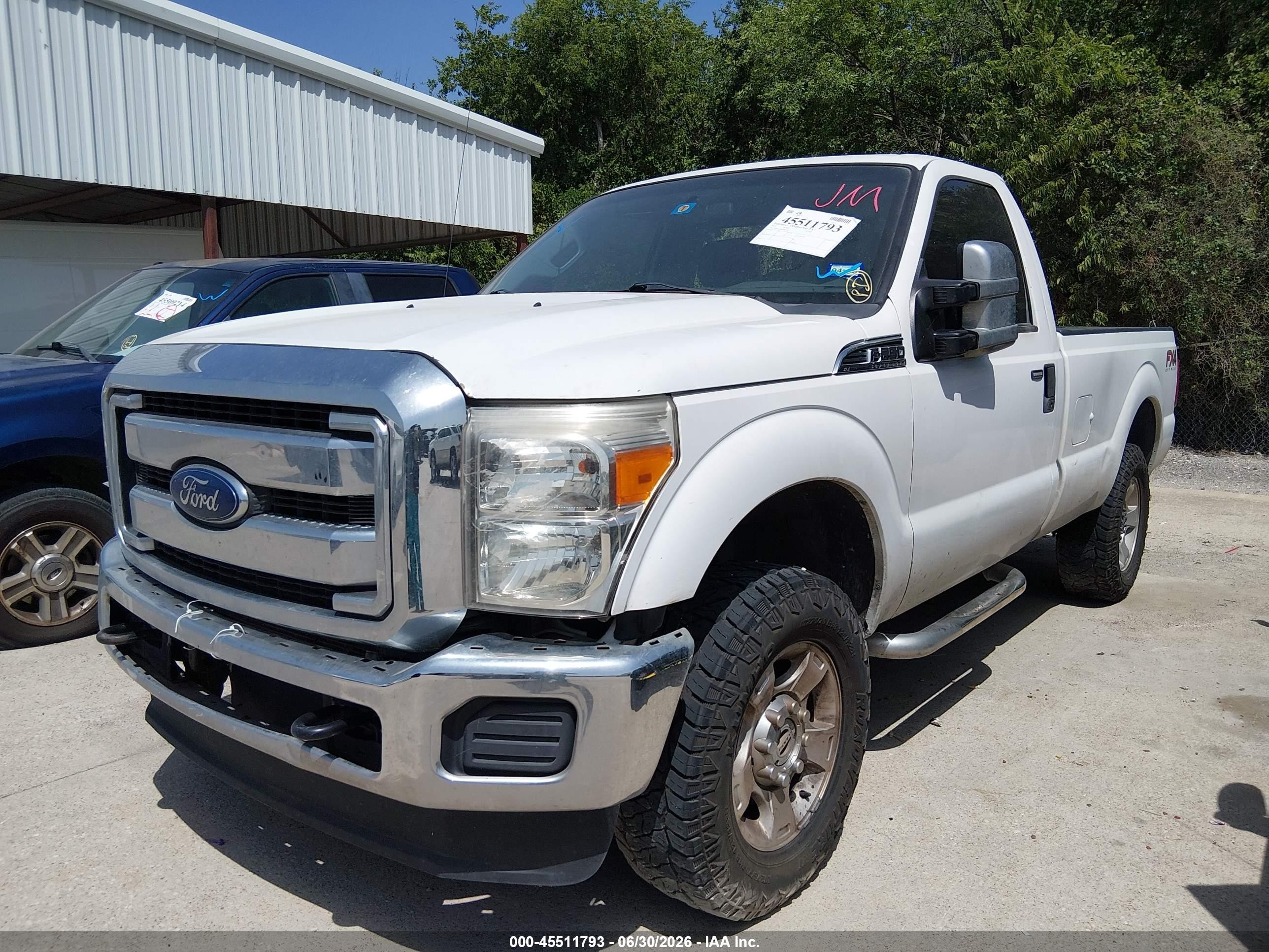 2015 Ford F-250 Xl/xlt White vin: 1FTBF2B69FEC62387