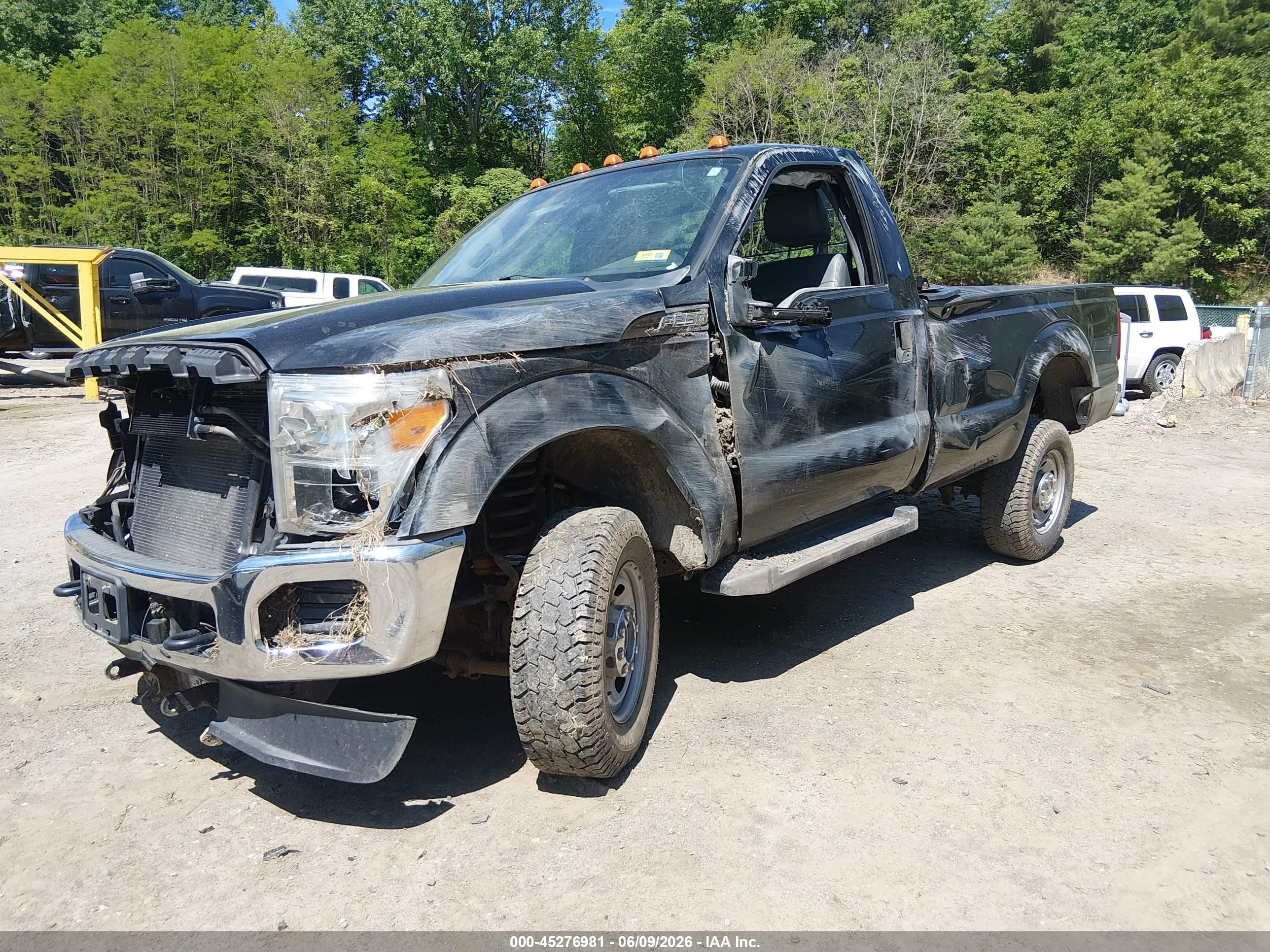 2015 Ford F-250 Xl Black vin: 1FTBF2B6XFEB25667
