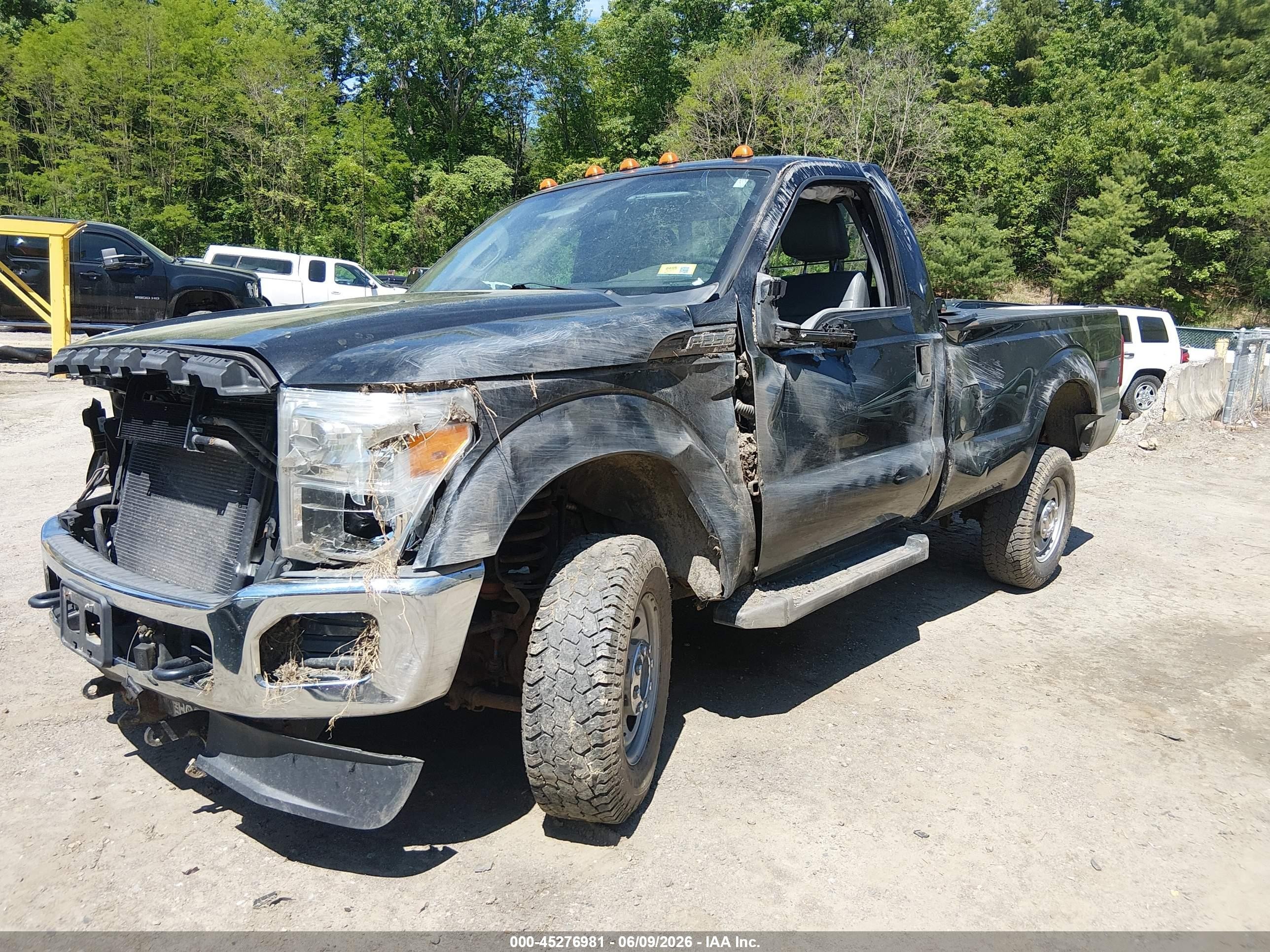 2015 Ford F-250 Xl Black vin: 1FTBF2B6XFEB25667