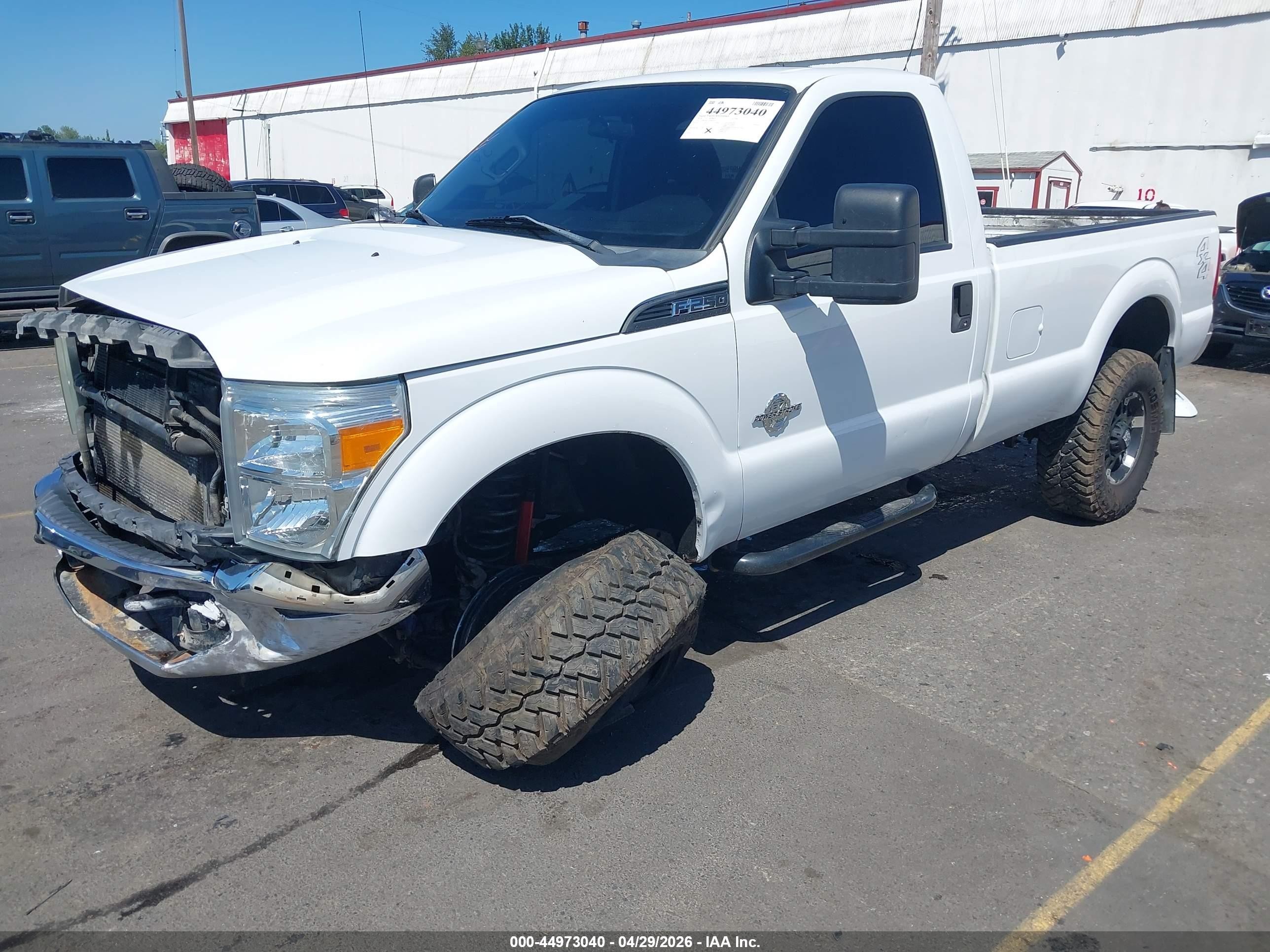 2014 Ford F-250 Xl White vin: 1FTBF2BT1EEB02363
