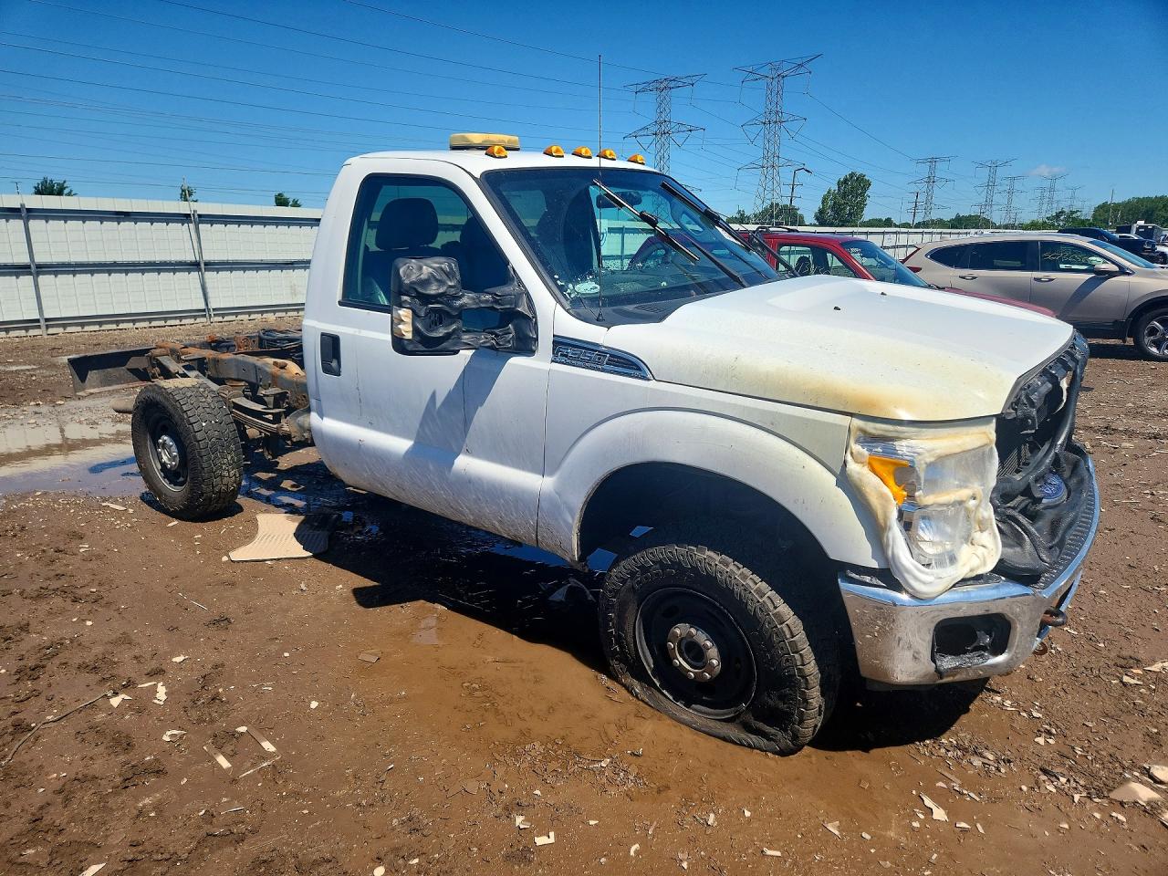 2014 Ford F350 Super Duty White vin: 1FTBF3B65EEB17254