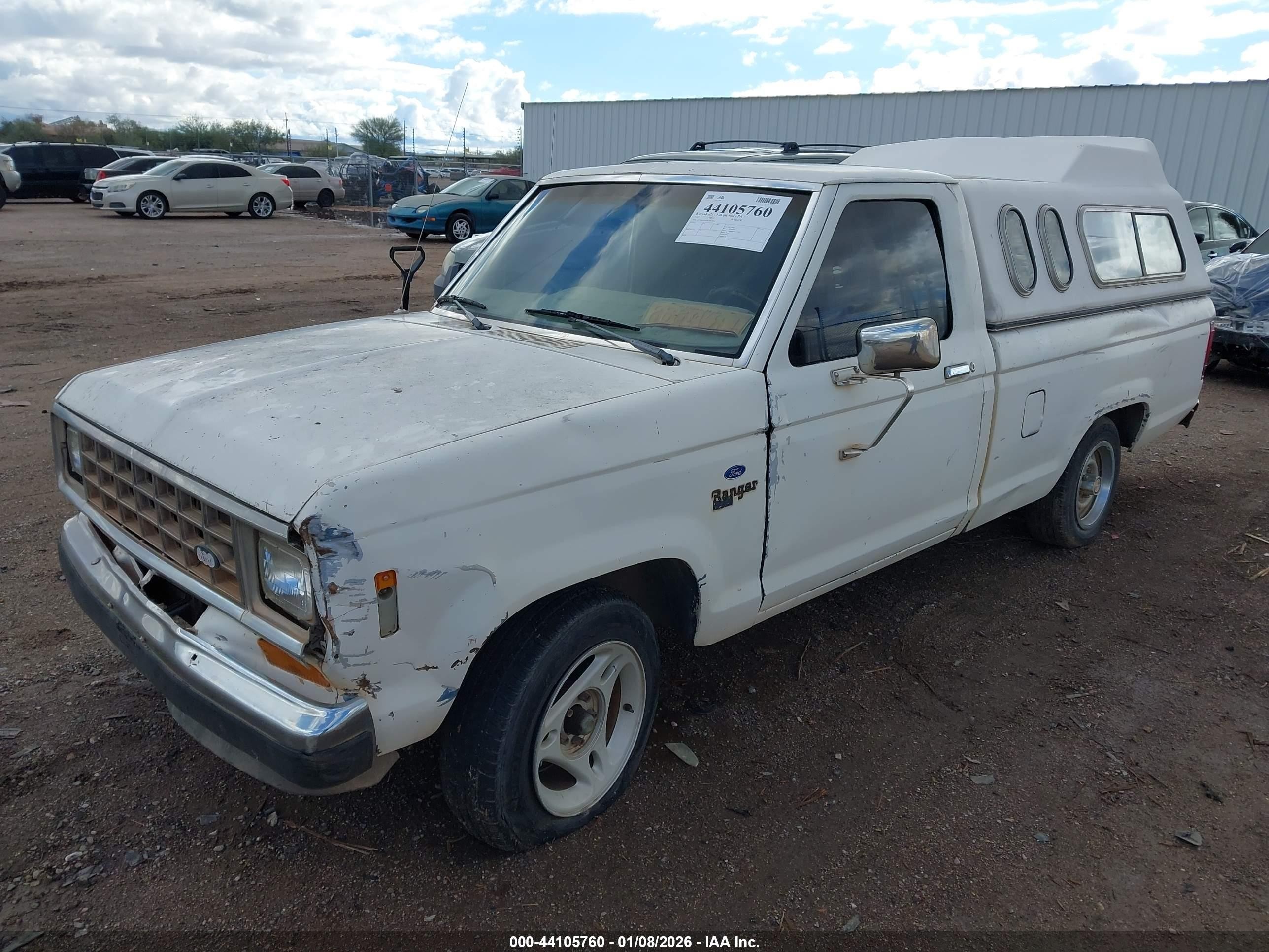 1987 Ford Ranger   White vin: 1FTBR10A0HUB75396