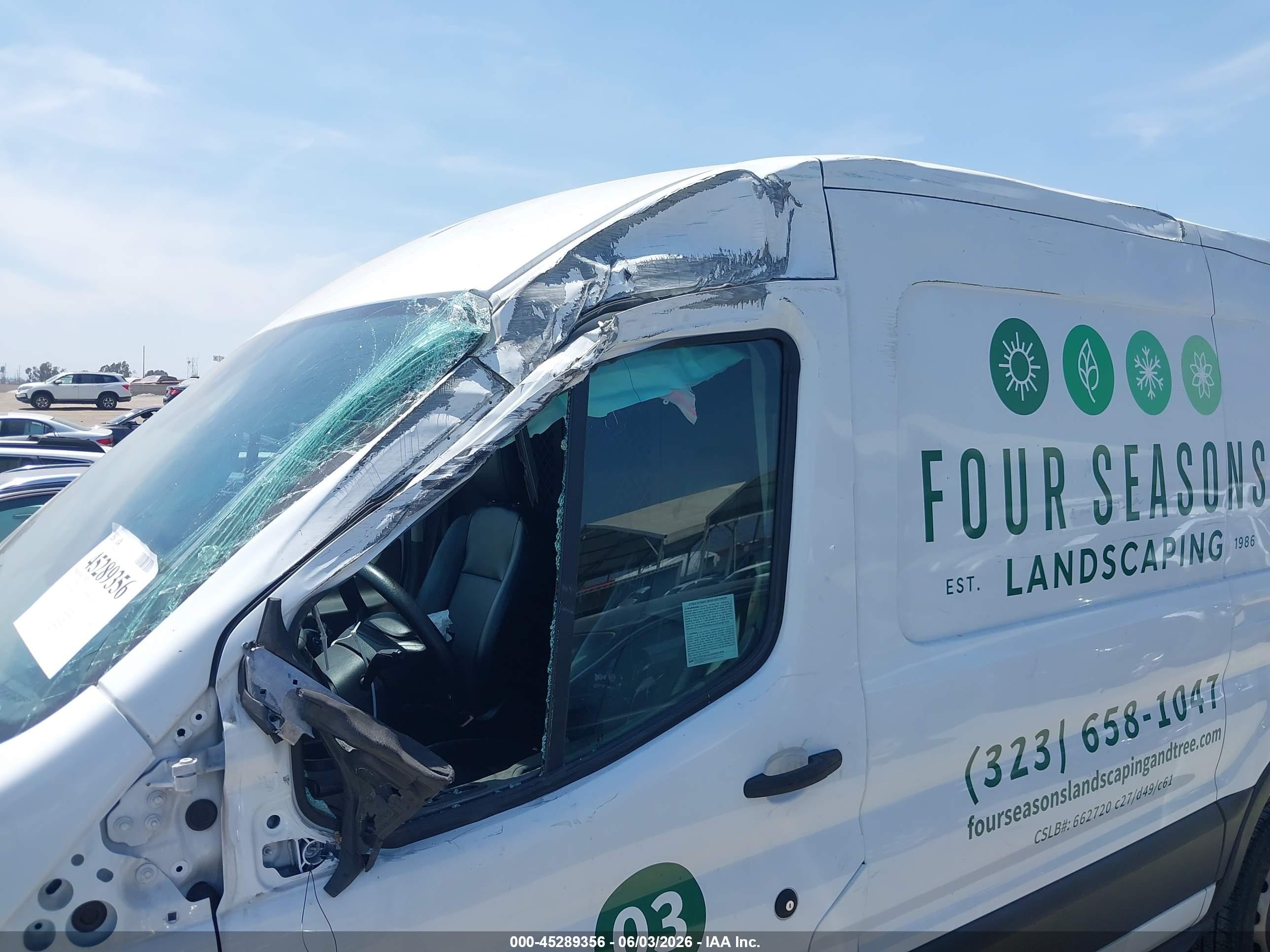 2020 Ford Transit-250 White vin: 1FTBR1C81LKB69569