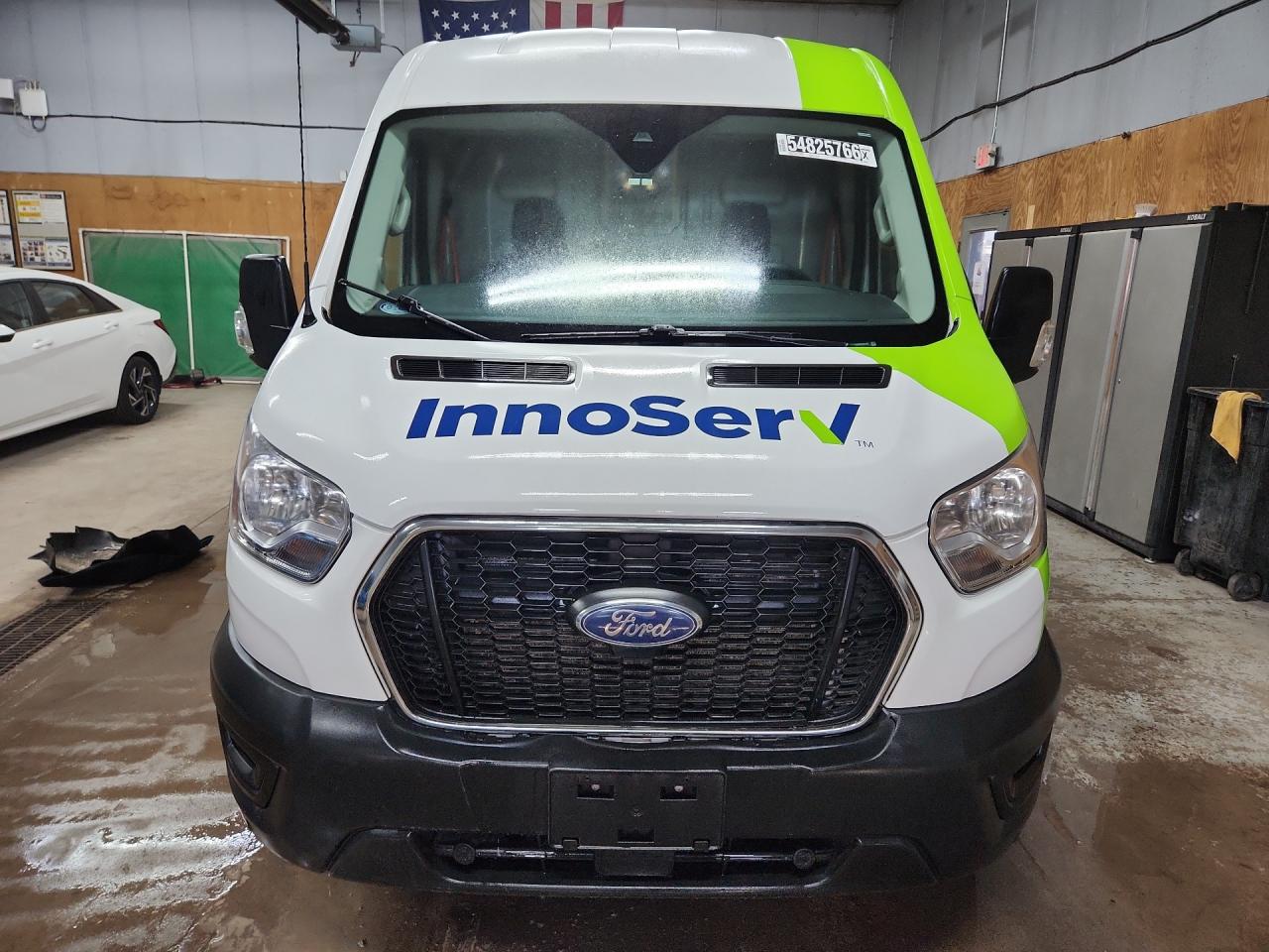 2021 Ford Transit T-250 White vin: 1FTBR1C83MKA86226 Damage: Front Bumper, Cracked, 1 To 2 Inches