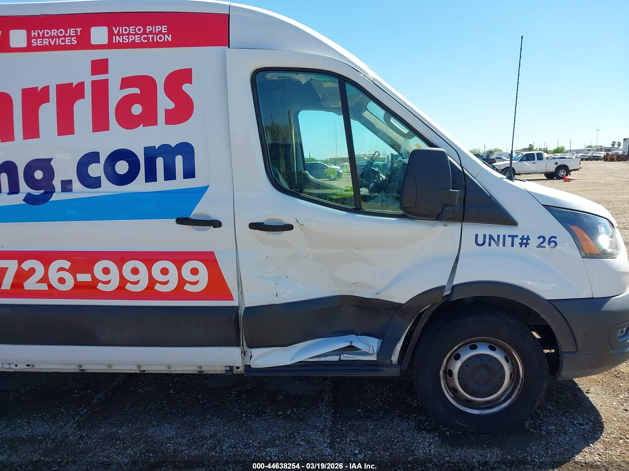 2020 Ford Transit-250   White vin: 1FTBR1C85LKB61703