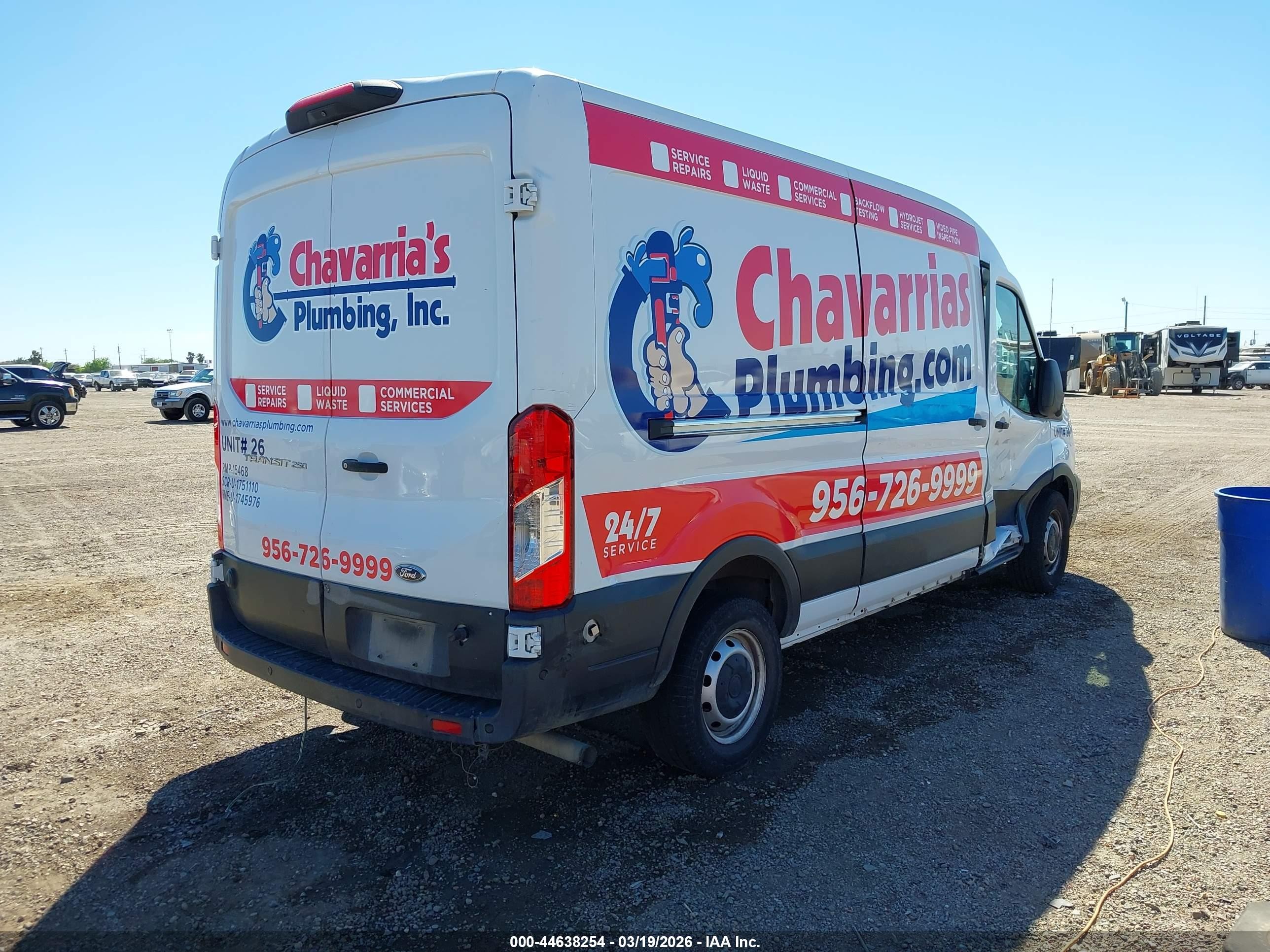 2020 Ford Transit-250   White vin: 1FTBR1C85LKB61703