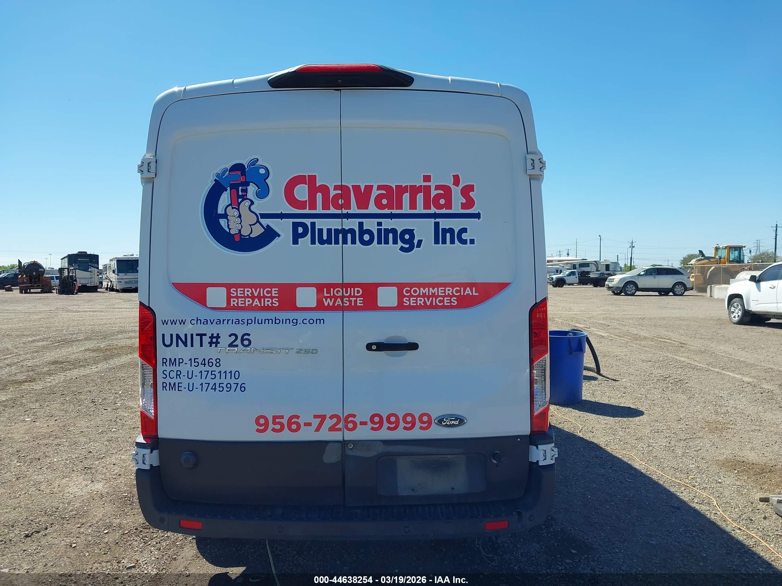 2020 Ford Transit-250   White vin: 1FTBR1C85LKB61703
