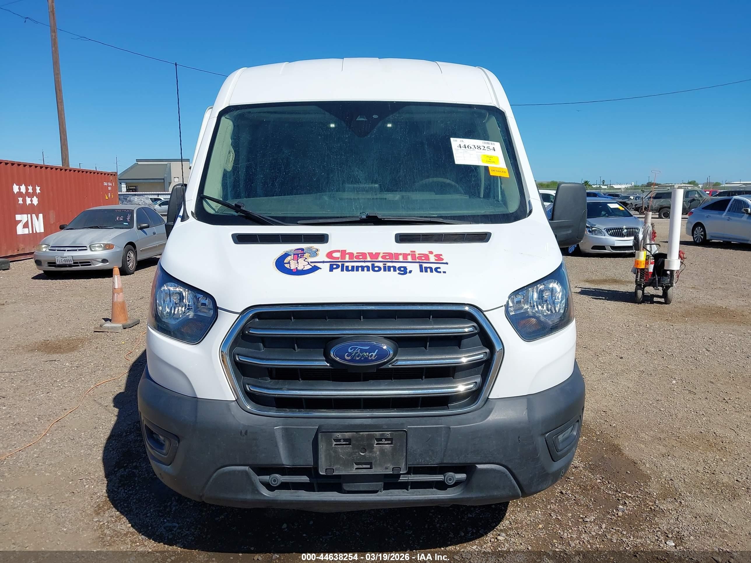2020 Ford Transit-250   White vin: 1FTBR1C85LKB61703