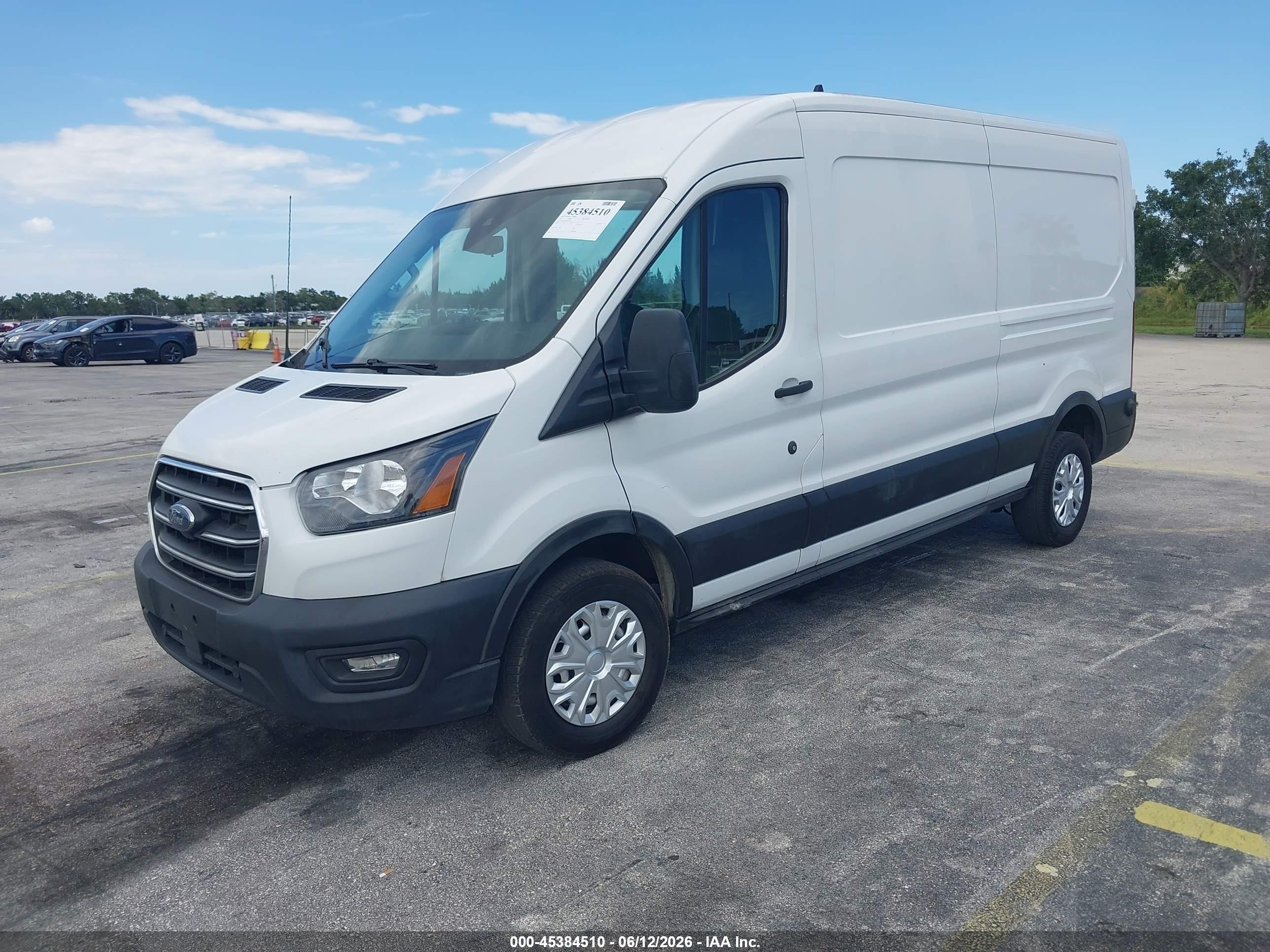 2020 Ford Transit-250 White vin: 1FTBR1C89LKB10768