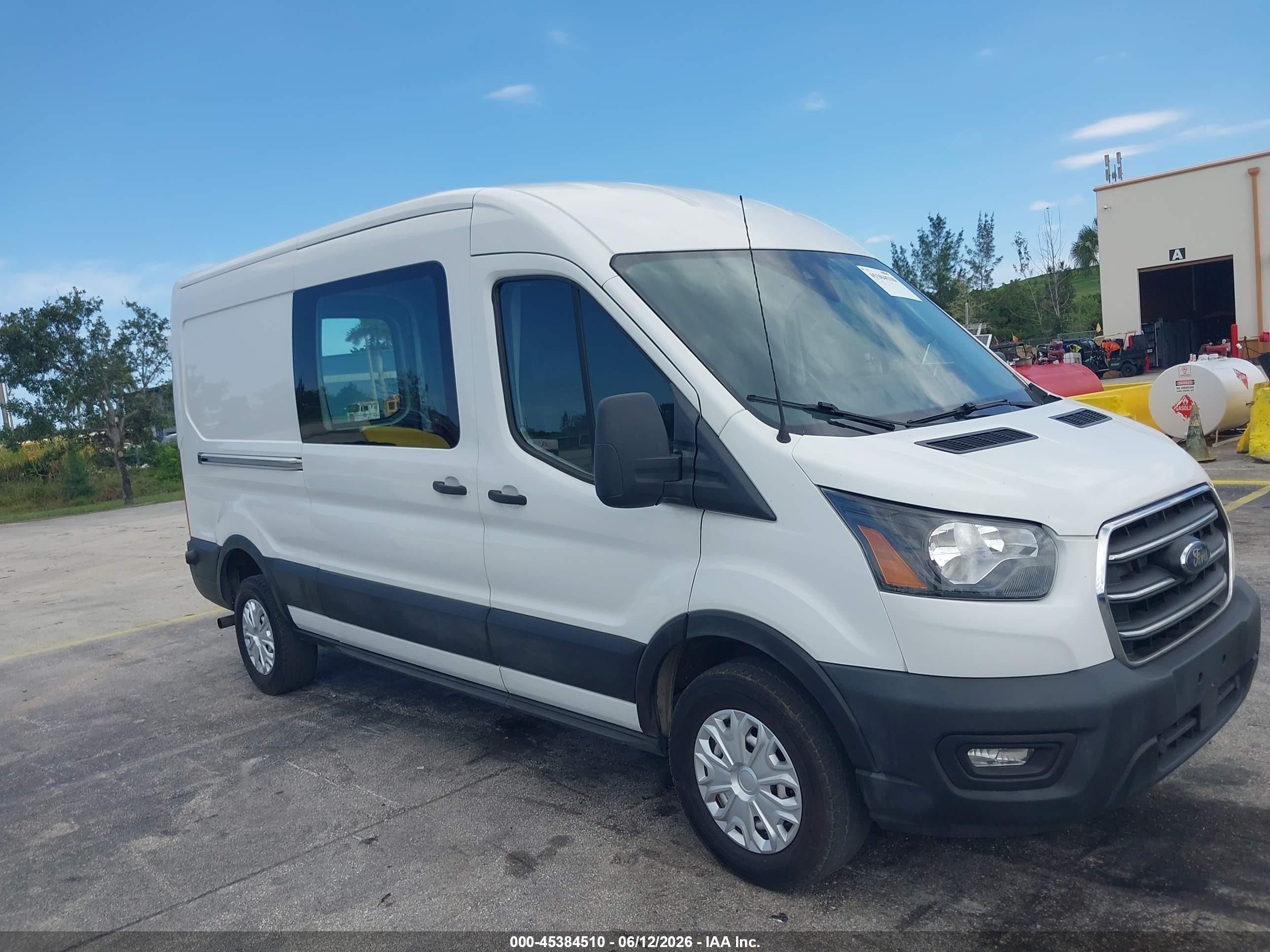2020 Ford Transit-250 White vin: 1FTBR1C89LKB10768