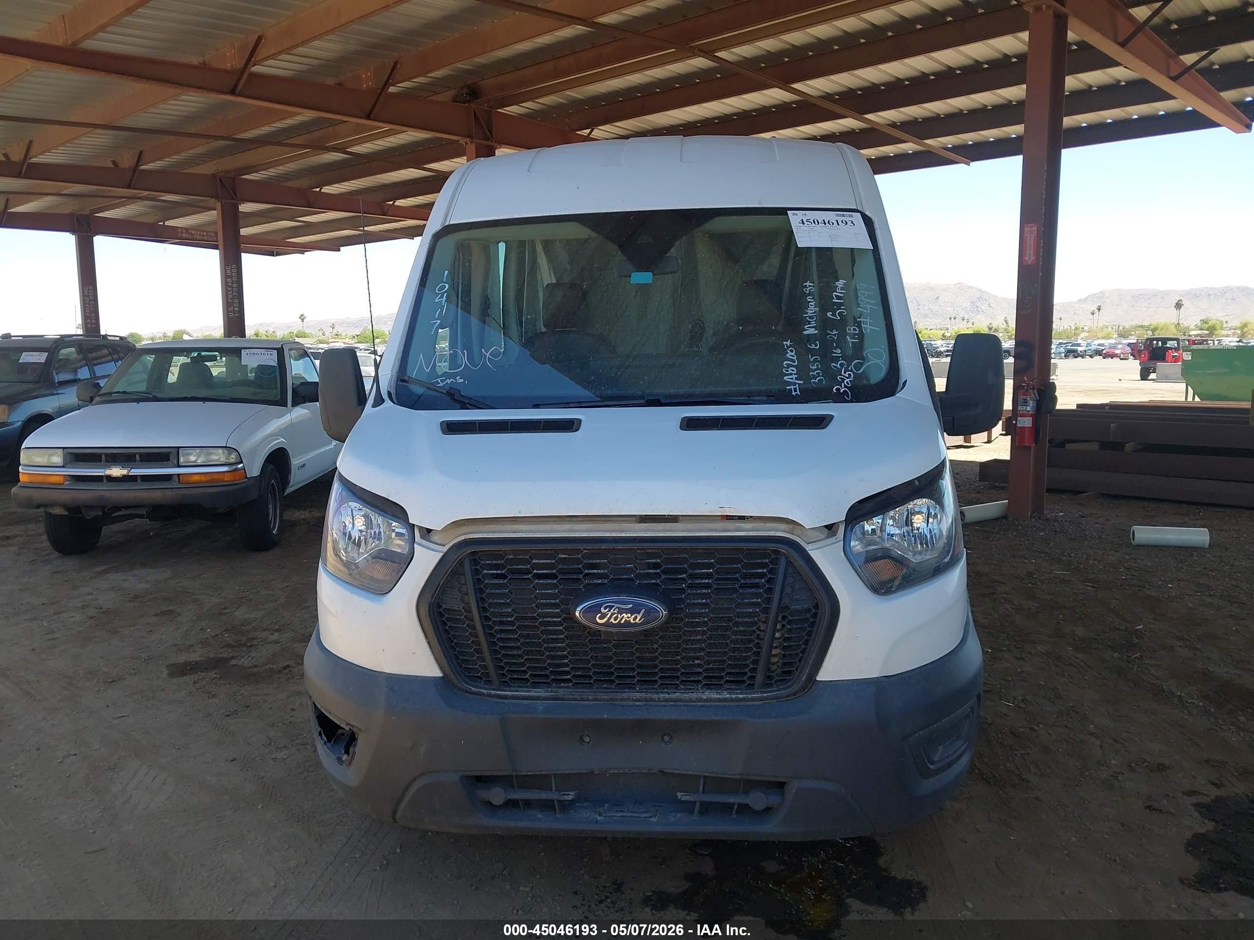 2023 Ford Transit-250   White vin: 1FTBR1C89PKA82007