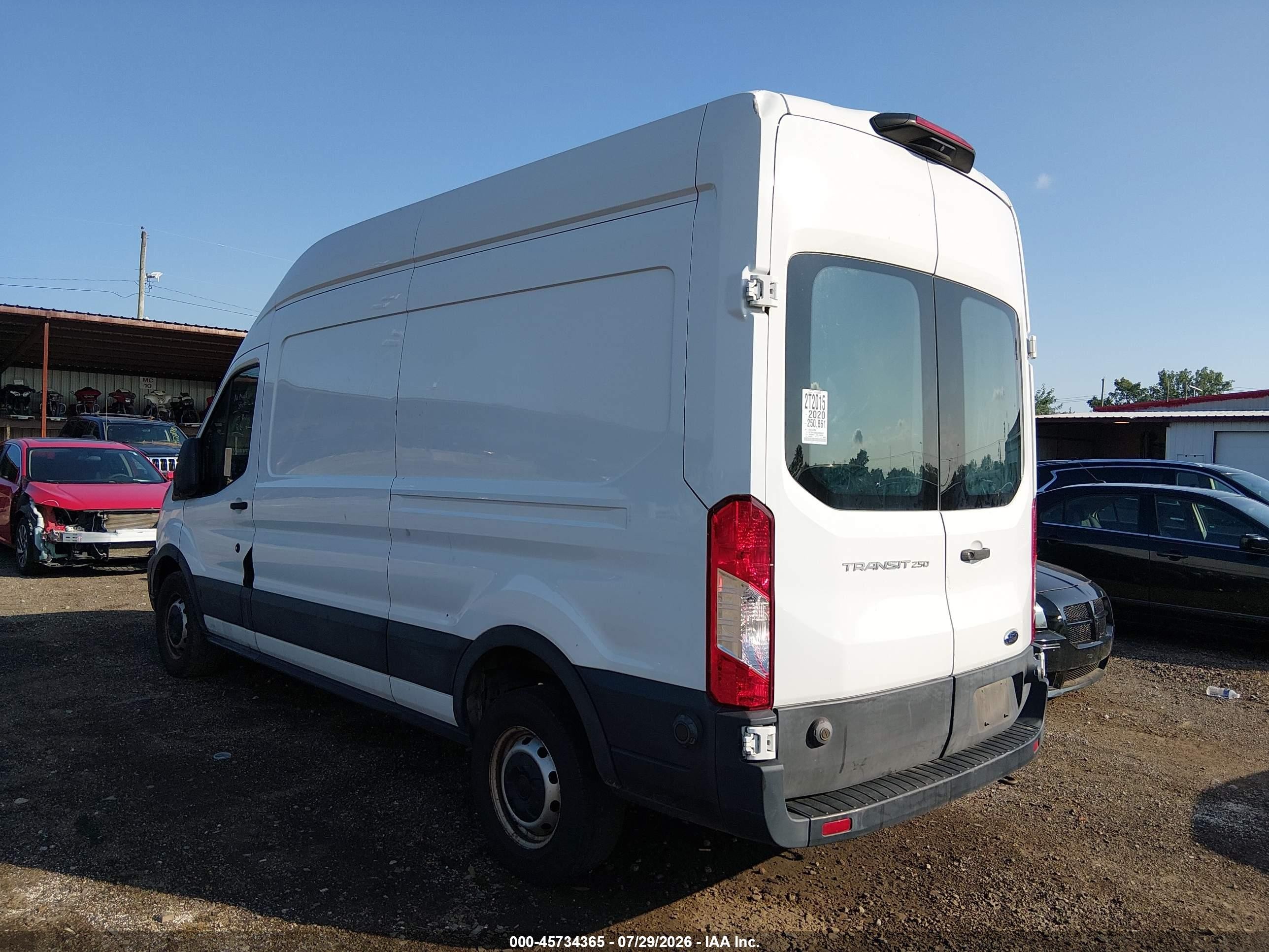 2020 Ford Transit-250   White vin: 1FTBR1X83LKB60849