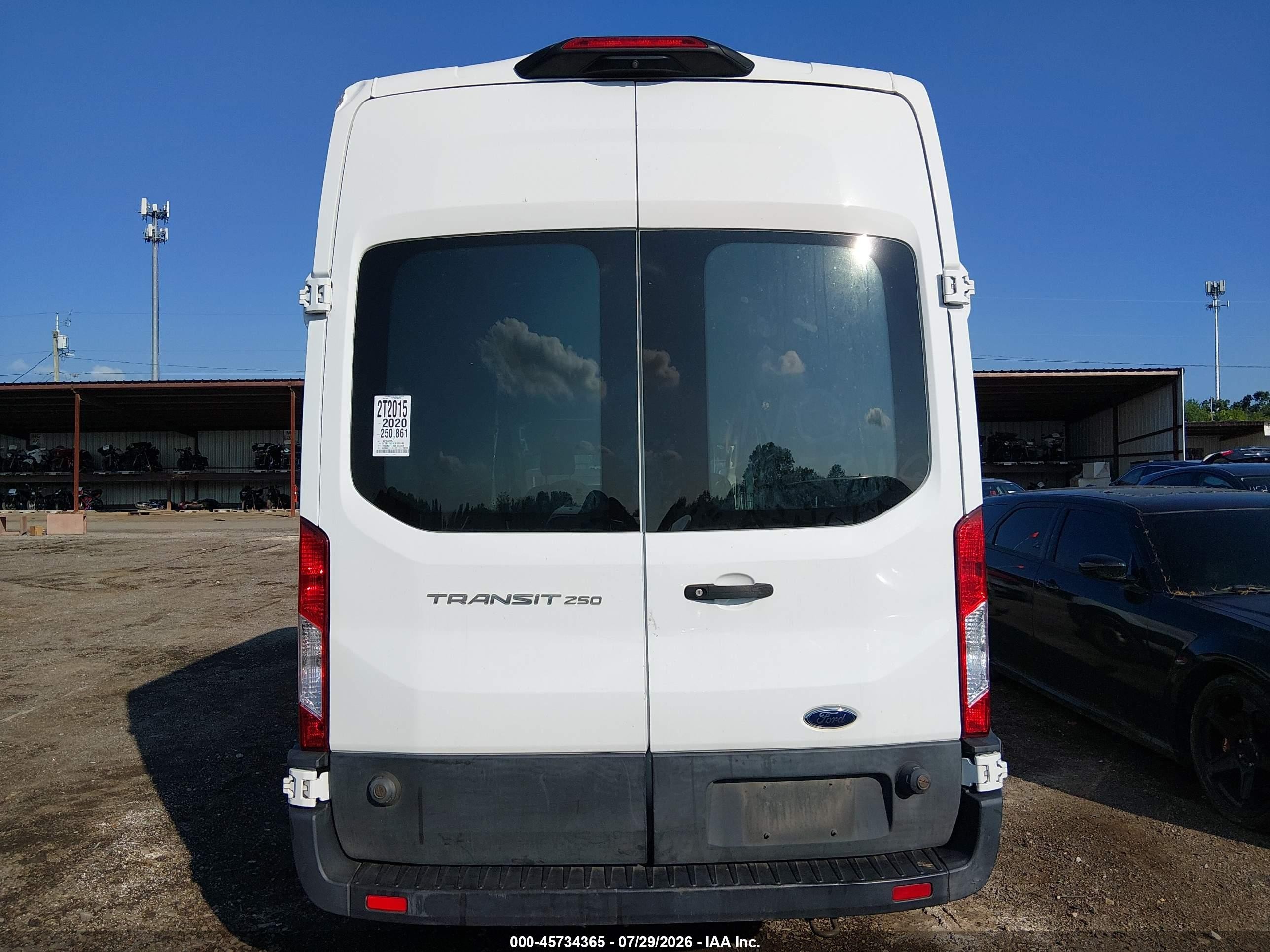 2020 Ford Transit-250   White vin: 1FTBR1X83LKB60849