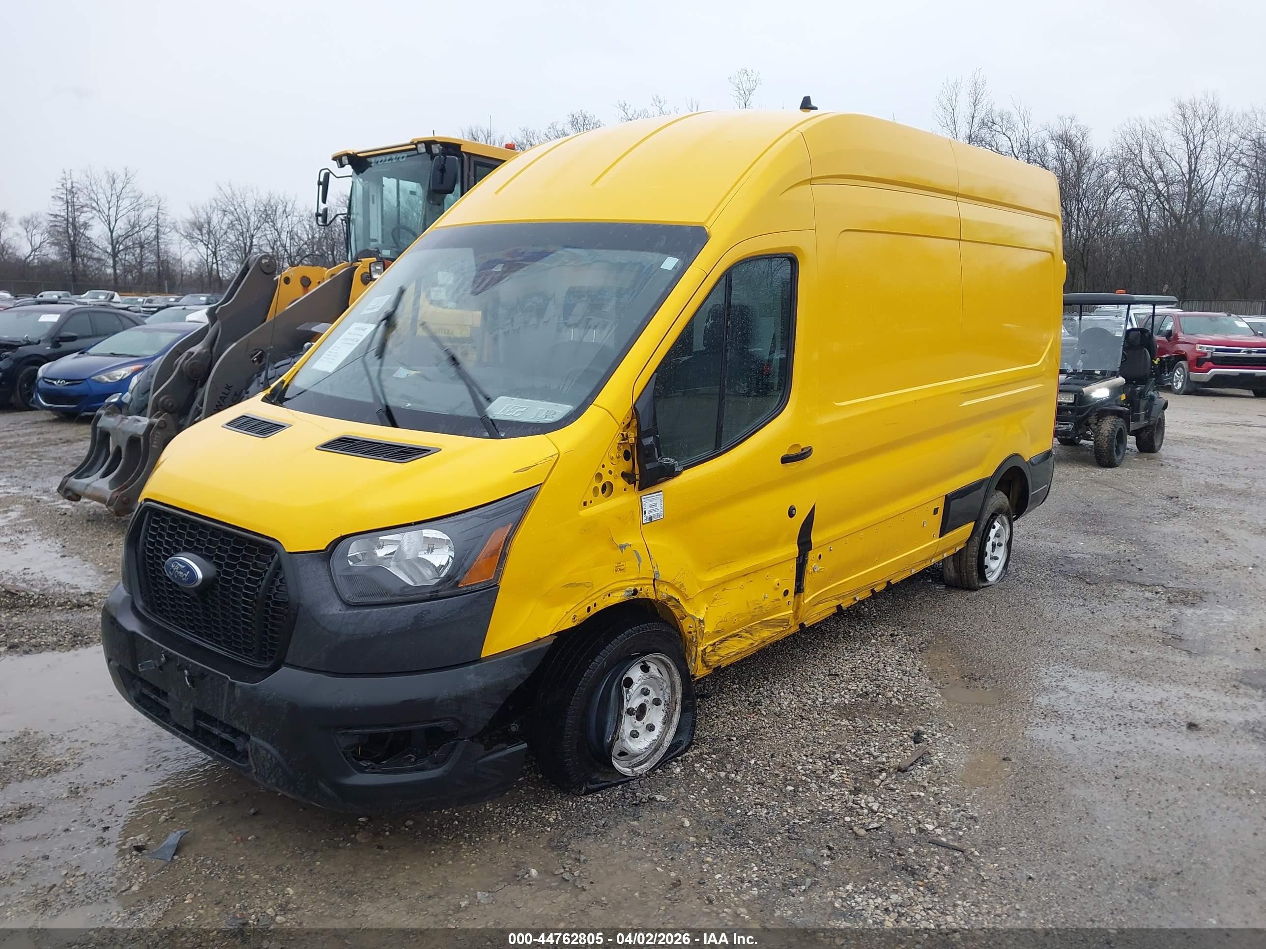 2021 Ford Transit-250   Yellow vin: 1FTBR1X84MKA08192