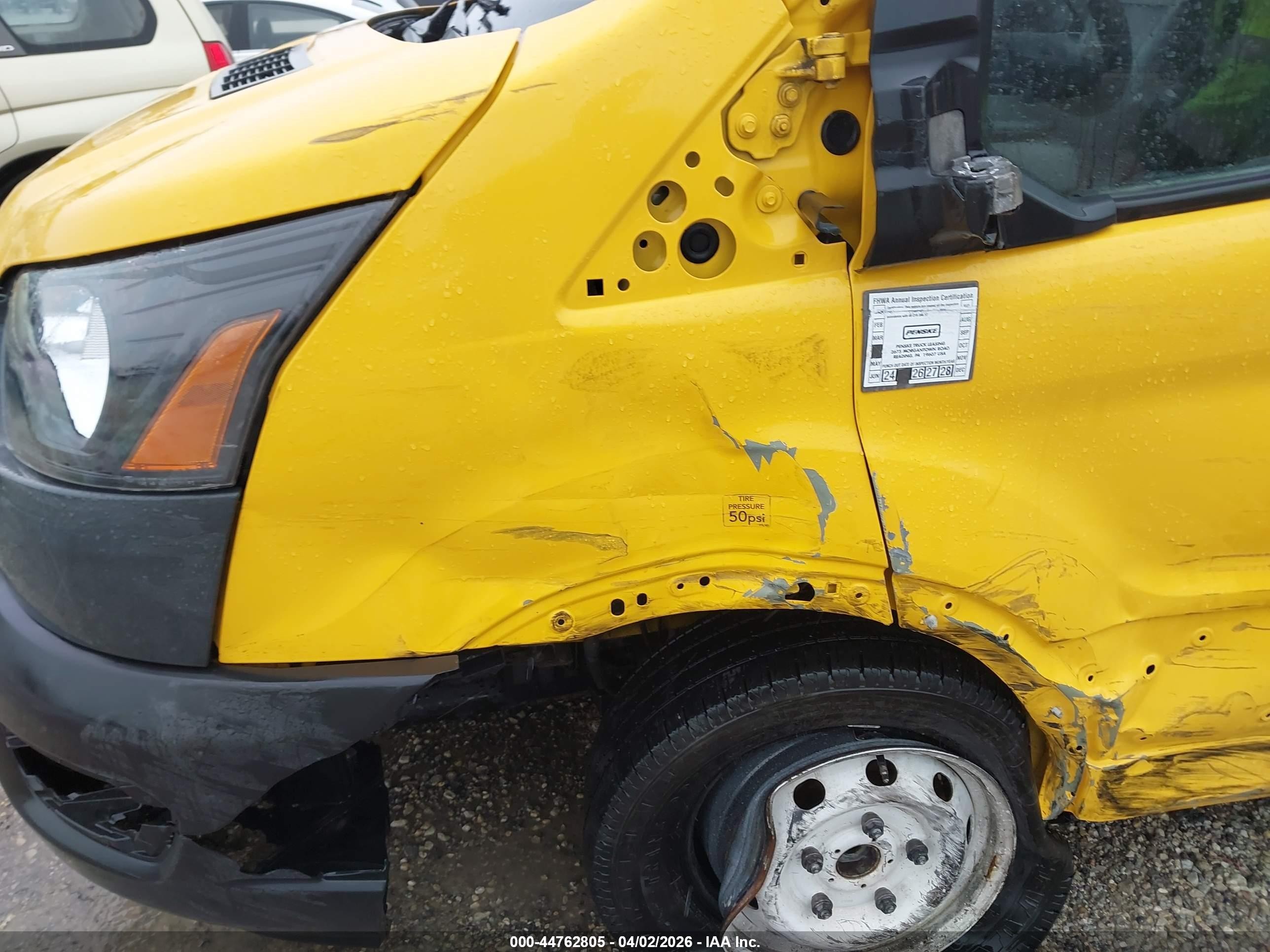 2021 Ford Transit-250   Yellow vin: 1FTBR1X84MKA08192