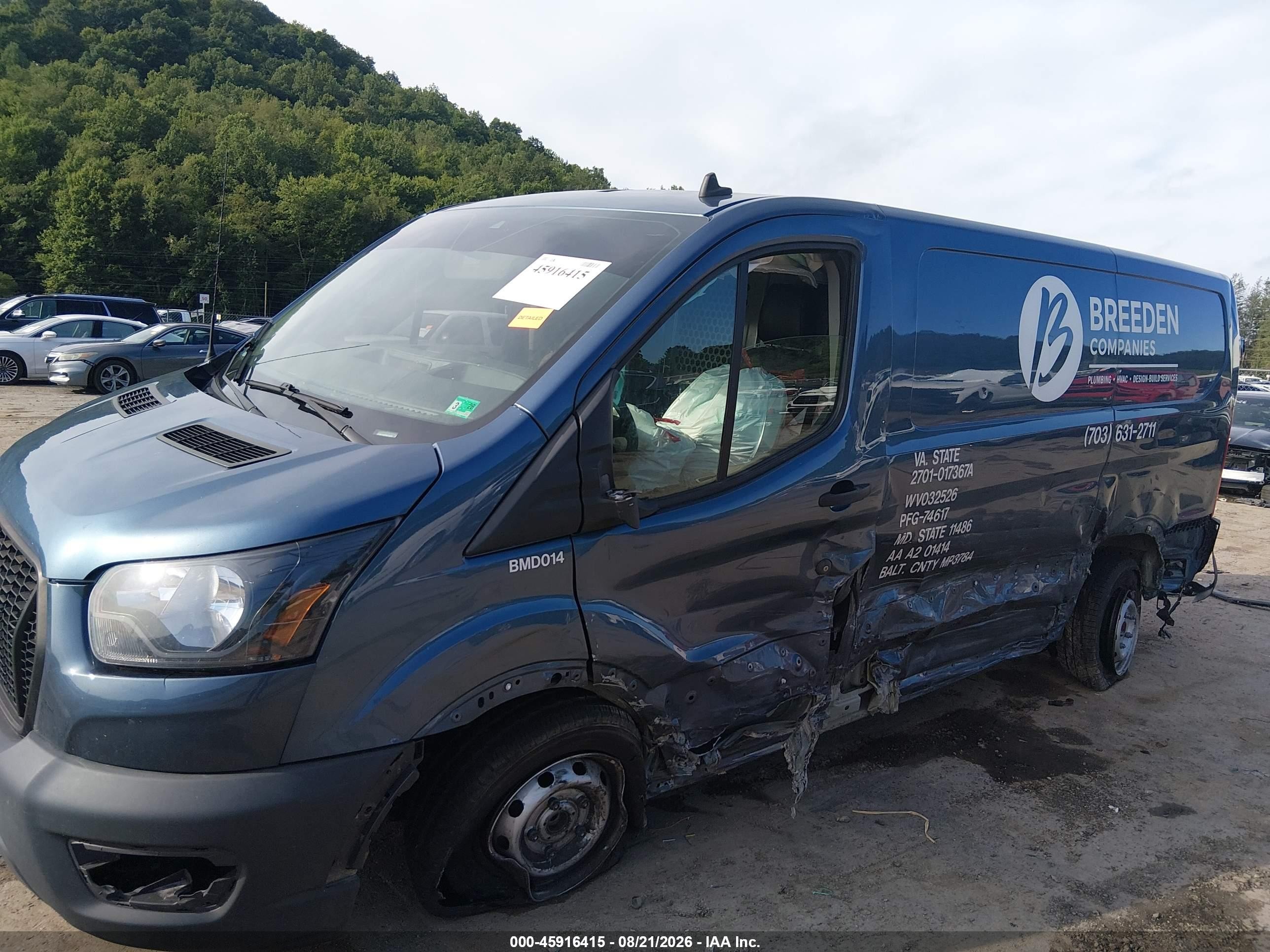 2023 Ford Transit-250   Blue vin: 1FTBR1Y80PKA45873