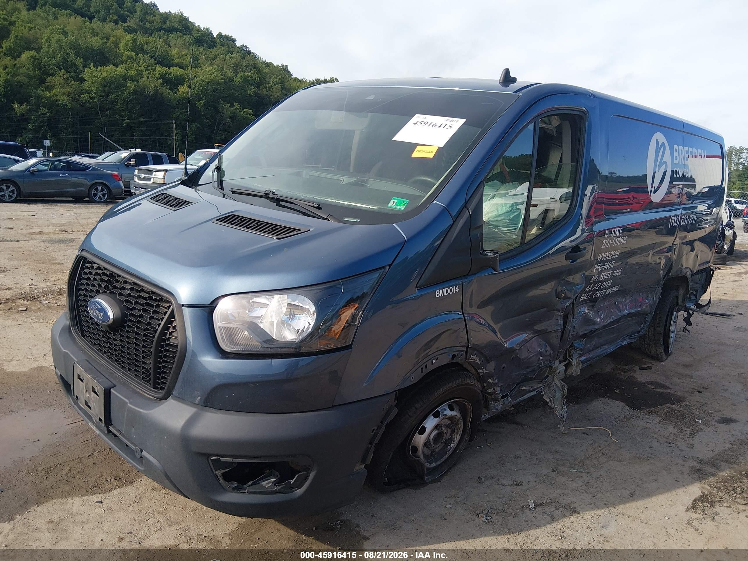 2023 Ford Transit-250   Blue vin: 1FTBR1Y80PKA45873