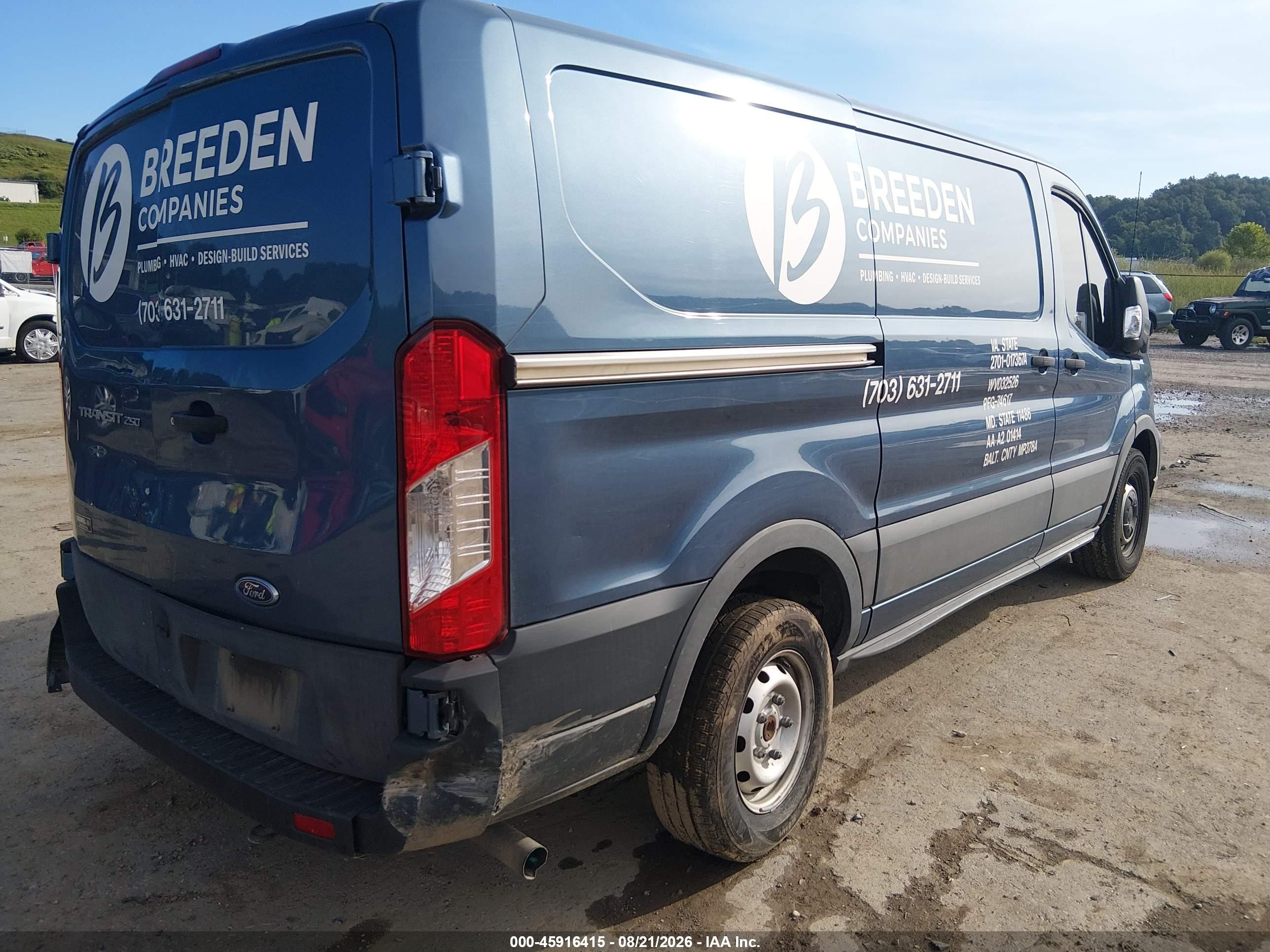 2023 Ford Transit-250   Blue vin: 1FTBR1Y80PKA45873