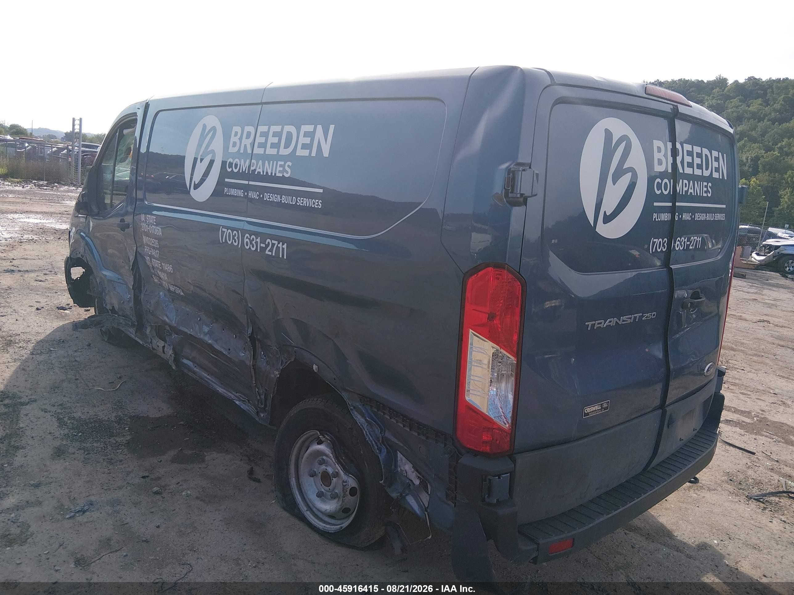 2023 Ford Transit-250   Blue vin: 1FTBR1Y80PKA45873