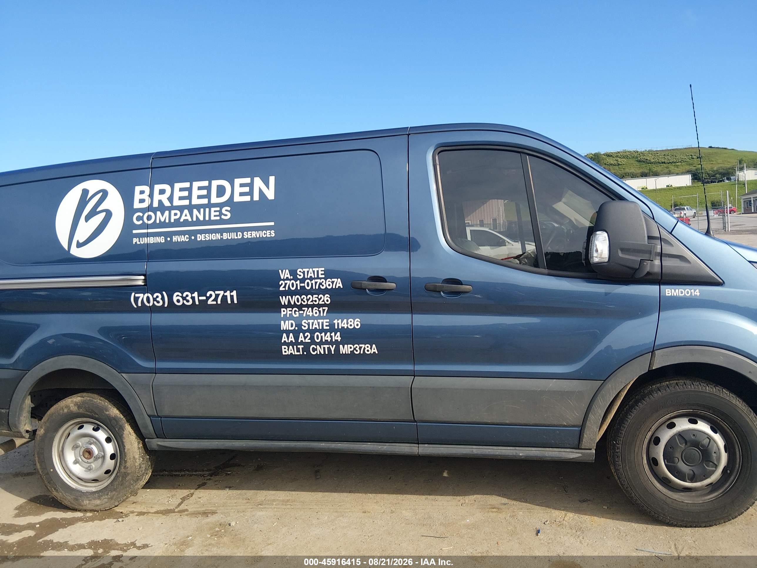 2023 Ford Transit-250   Blue vin: 1FTBR1Y80PKA45873
