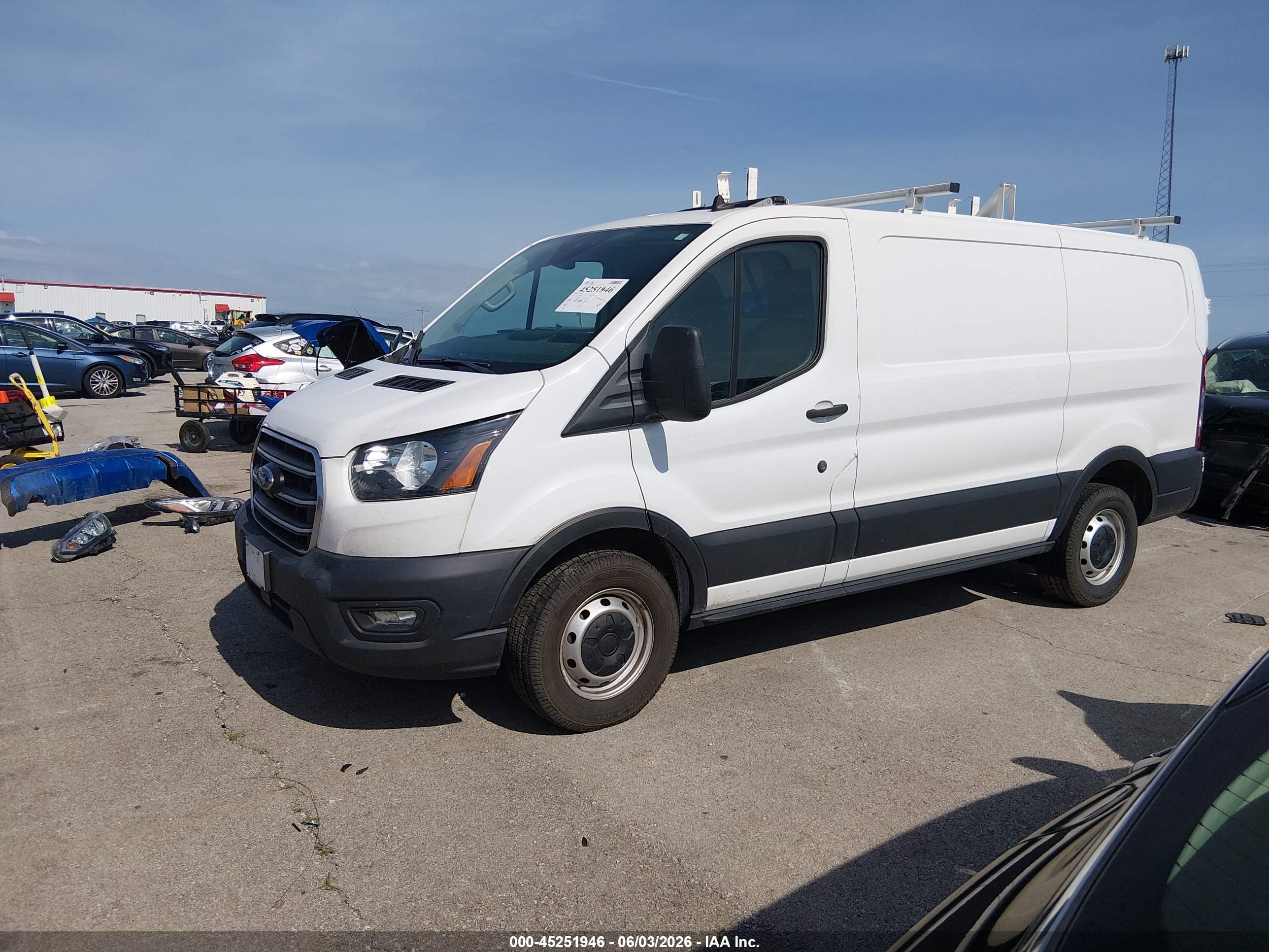 2020 Ford Transit-250   White vin: 1FTBR1Y87LKA00522
