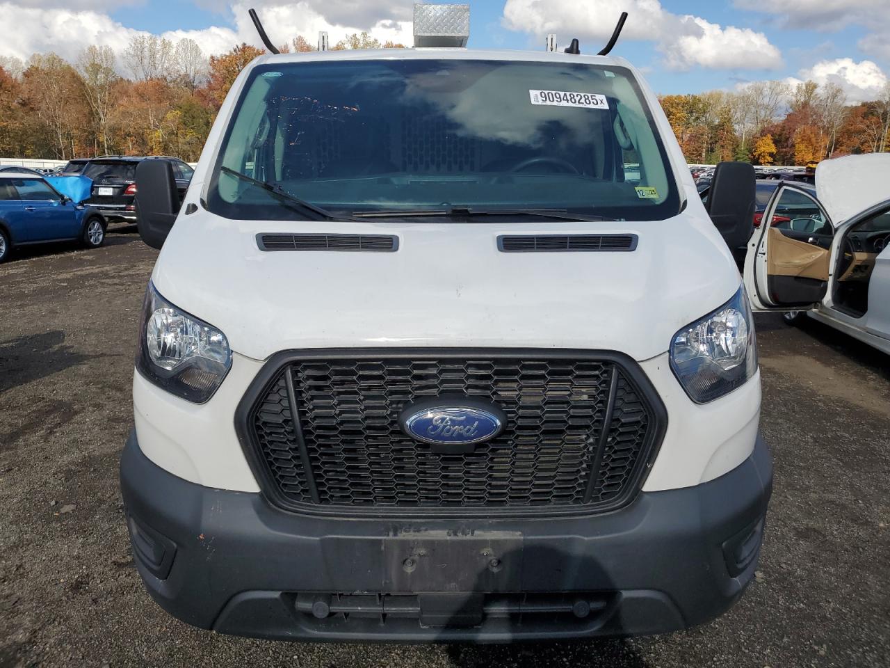 2023 Ford Transit Utility / Service Van White vin: 1FTBR1Y89PKA54460