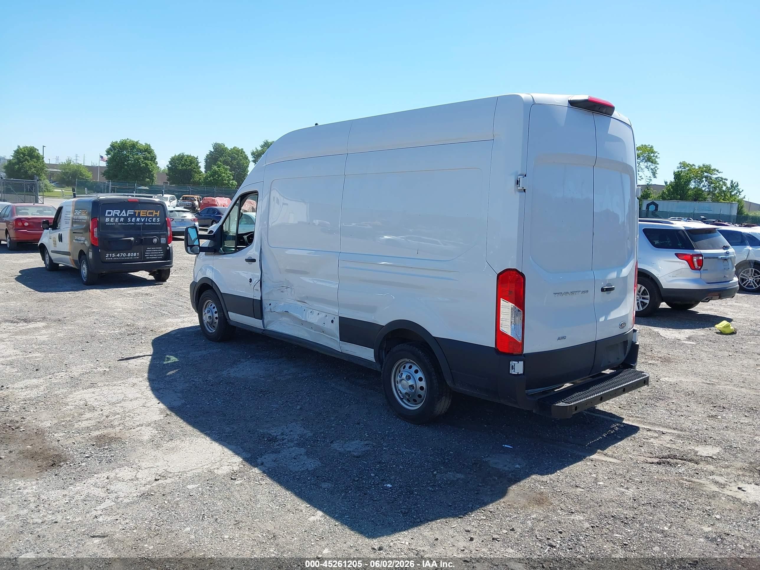 2023 Ford Transit-250   White vin: 1FTBR2X89PKB26751