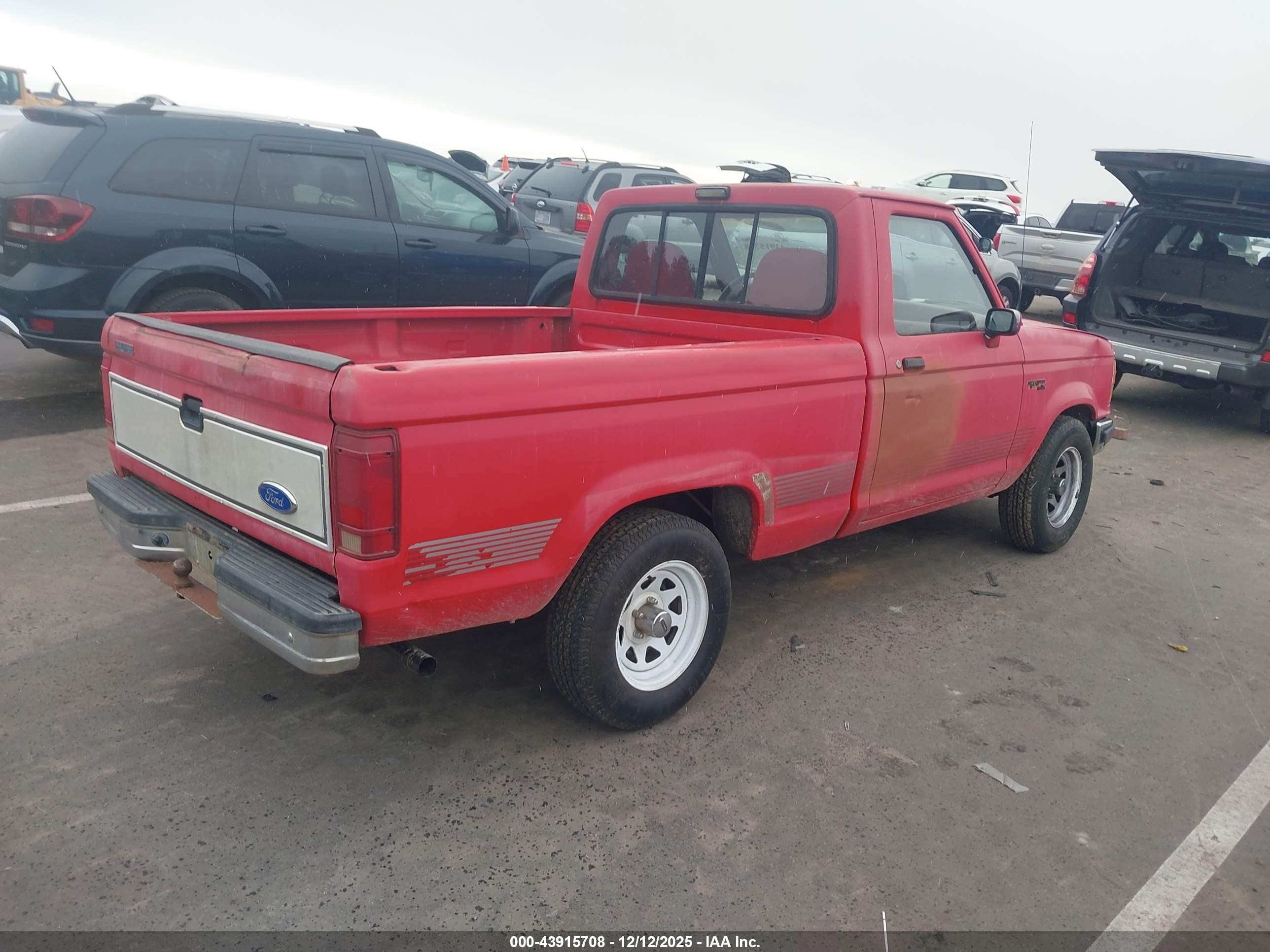 1991 Ford Ranger   Red vin: 1FTCR10A0MTA02434