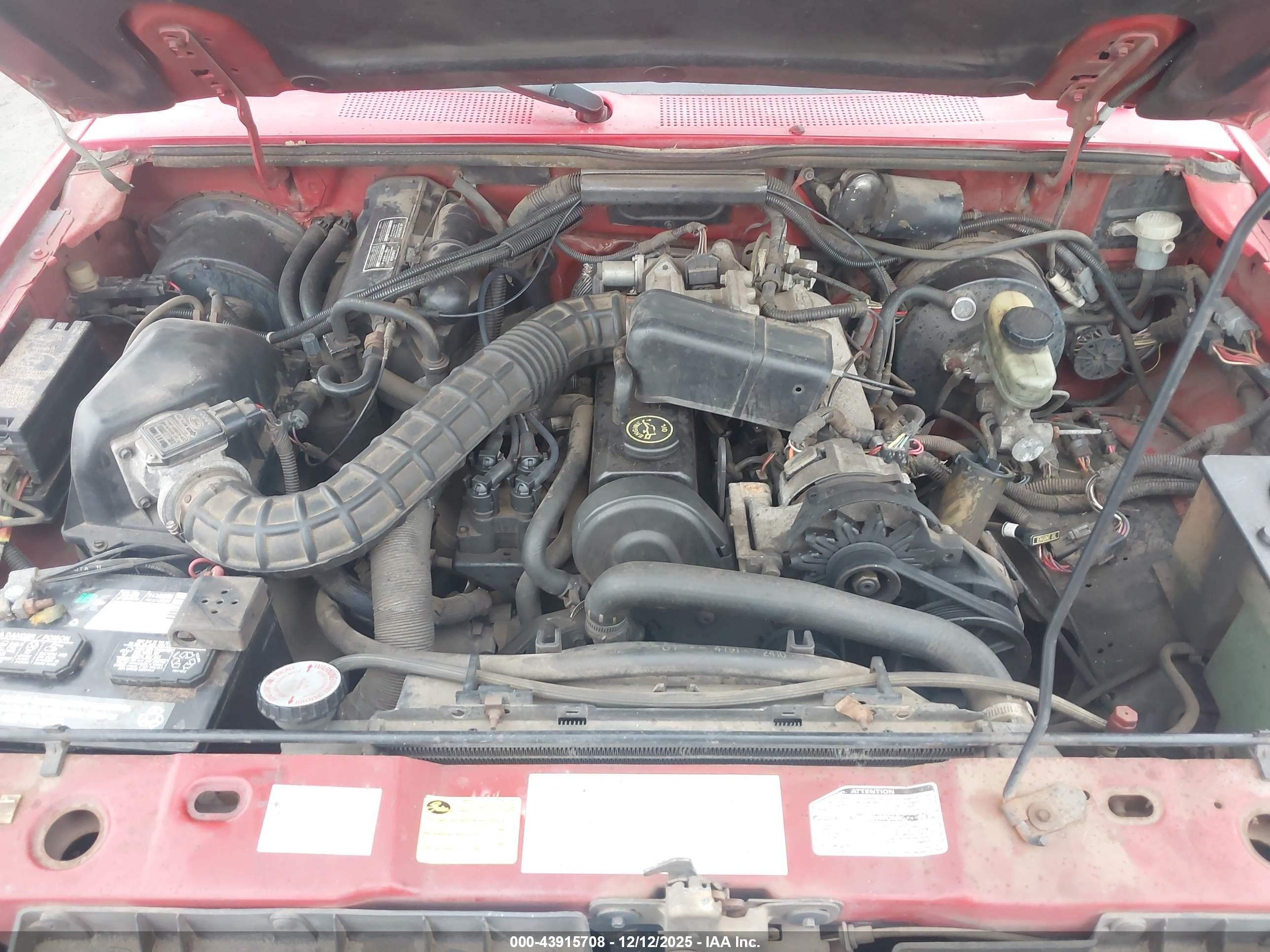 1991 Ford Ranger   Red vin: 1FTCR10A0MTA02434