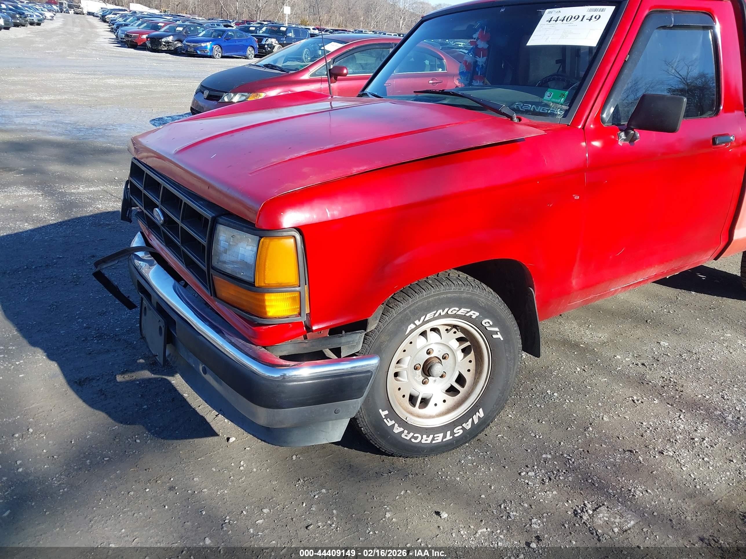 1991 Ford Ranger   Красный vin: 1FTCR10A0MUC35756