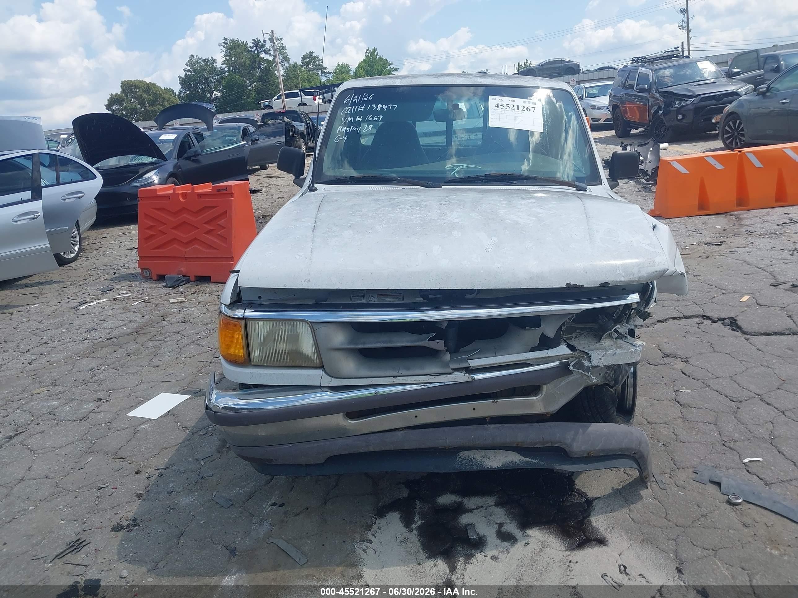 1997 Ford Ranger Splash/xlt White vin: 1FTCR10A1VPA81669