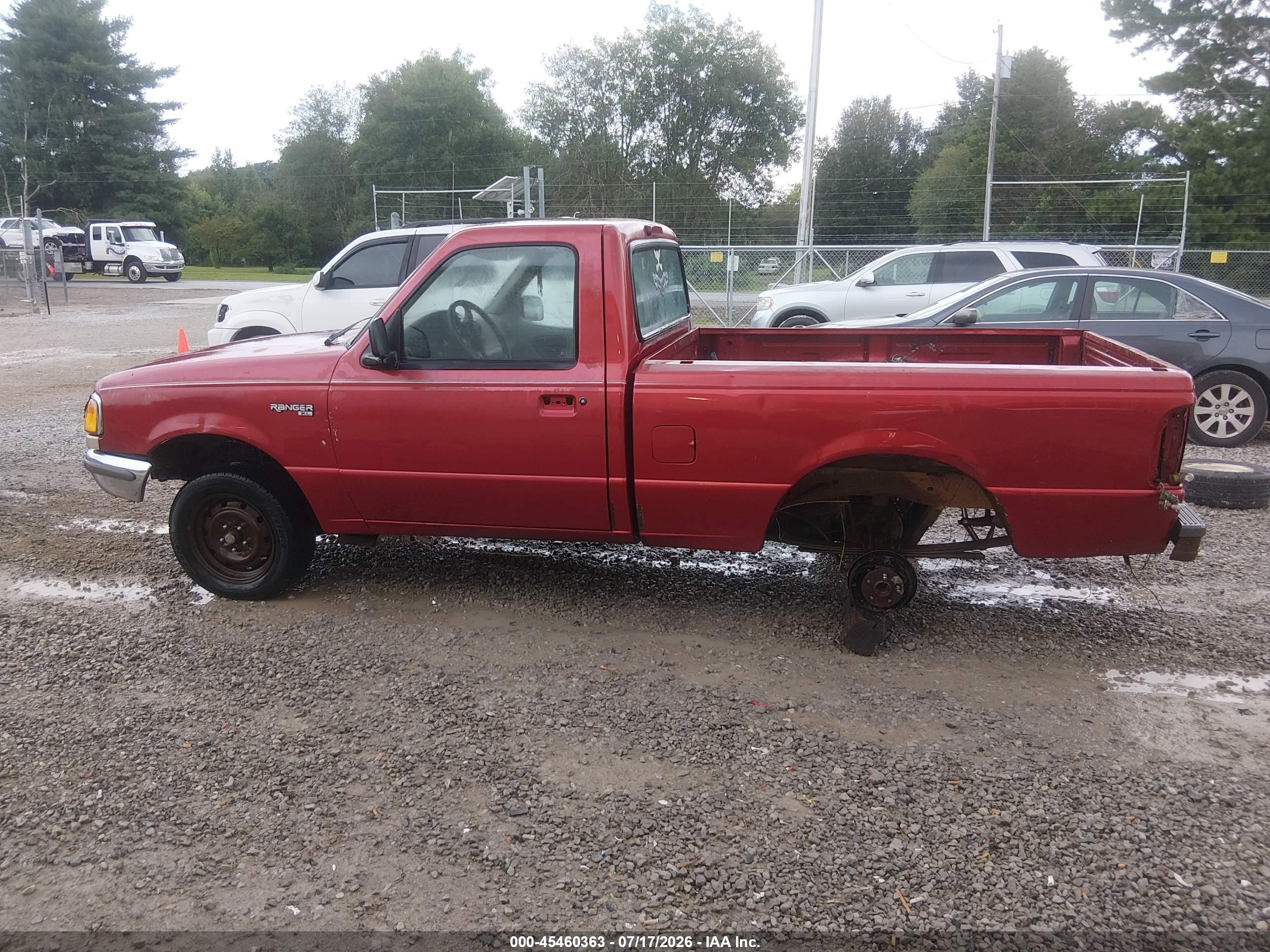 1997 Ford Ranger Splash/xlt Red vin: 1FTCR10A1VUA69197