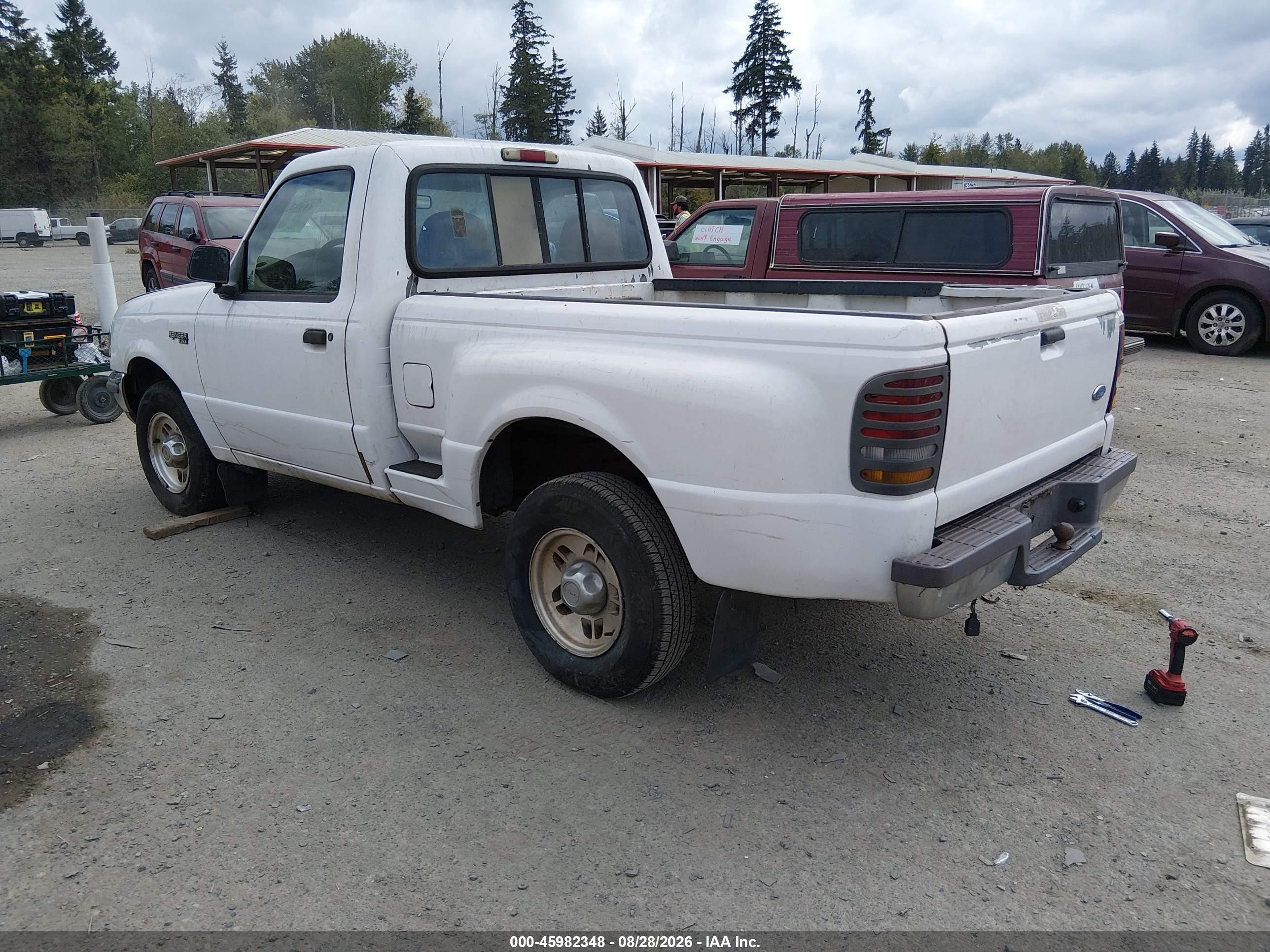 1997 Ford Ranger Splash/xl/xlt White vin: 1FTCR10A2VPB01301