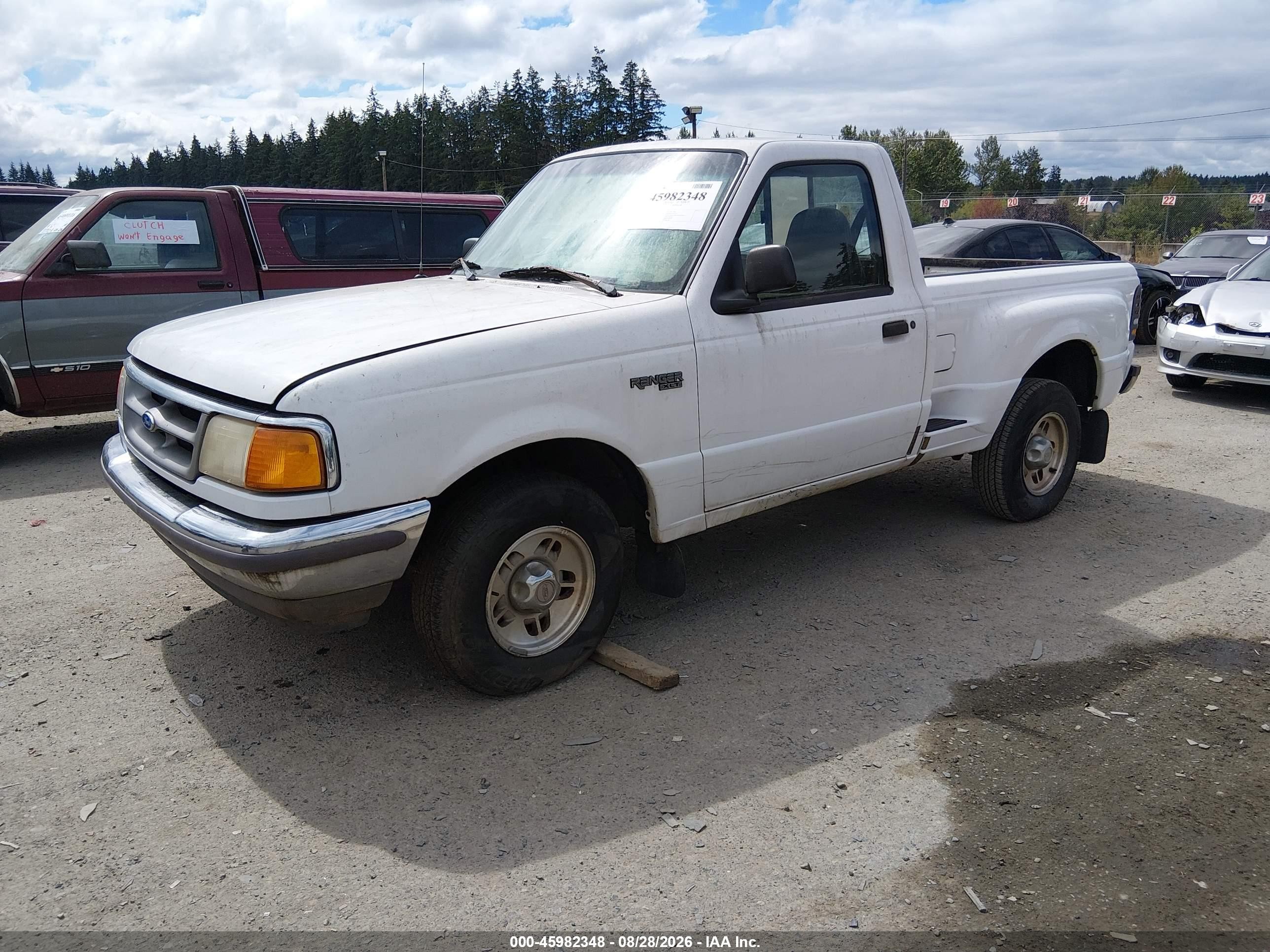 1997 Ford Ranger Splash/xl/xlt White vin: 1FTCR10A2VPB01301