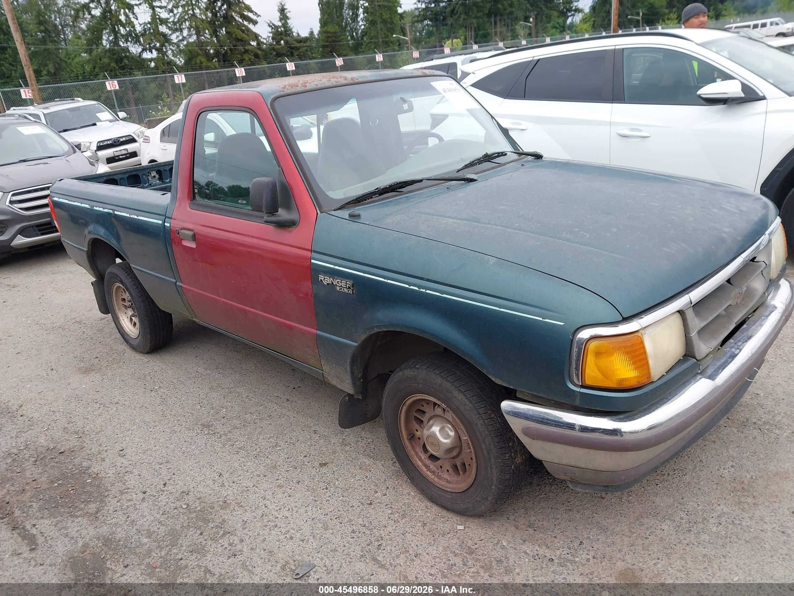 1997 Ford Ranger Splash/xlt Green vin: 1FTCR10A2VUA38850