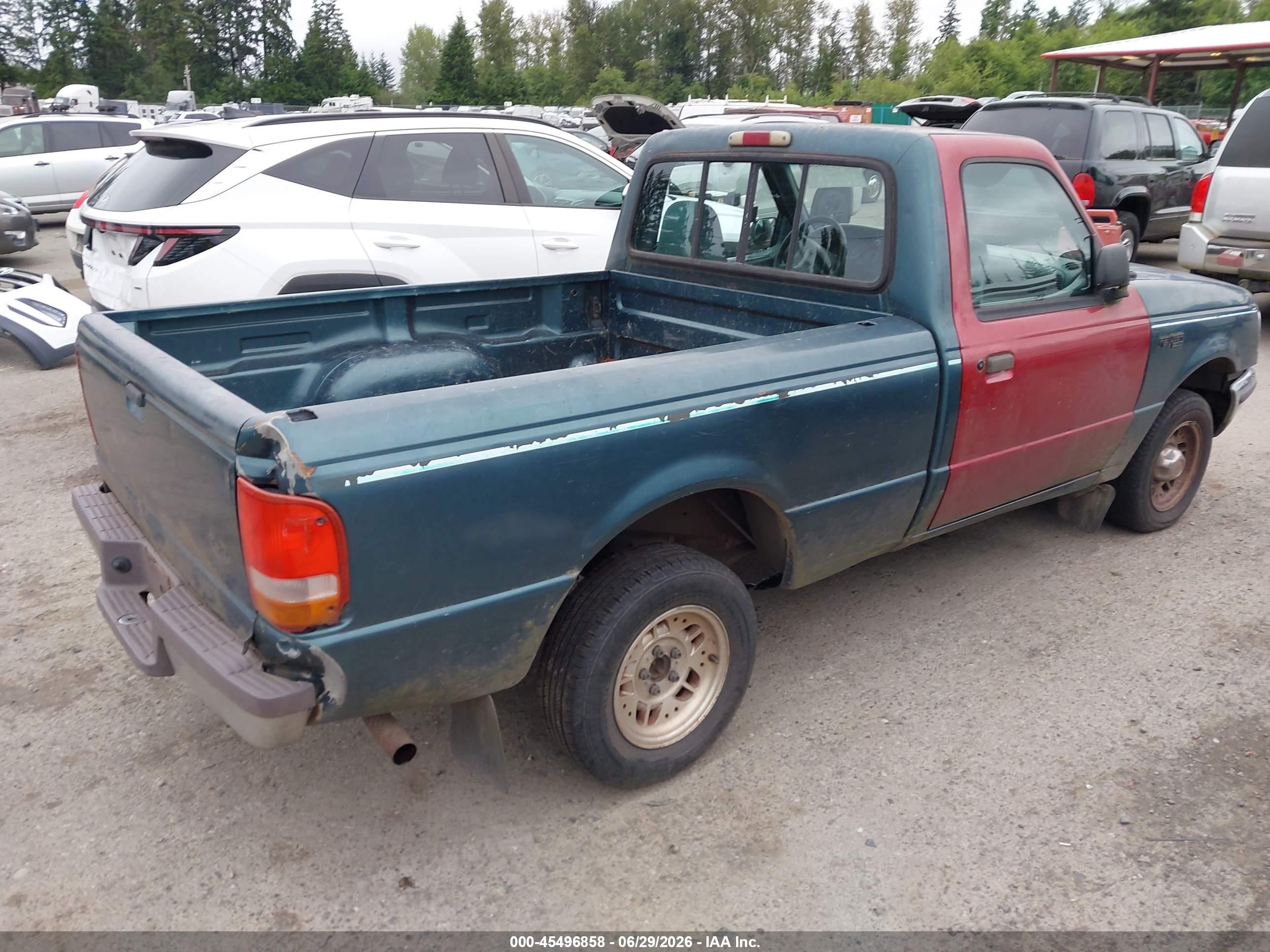 1997 Ford Ranger Splash/xlt Green vin: 1FTCR10A2VUA38850