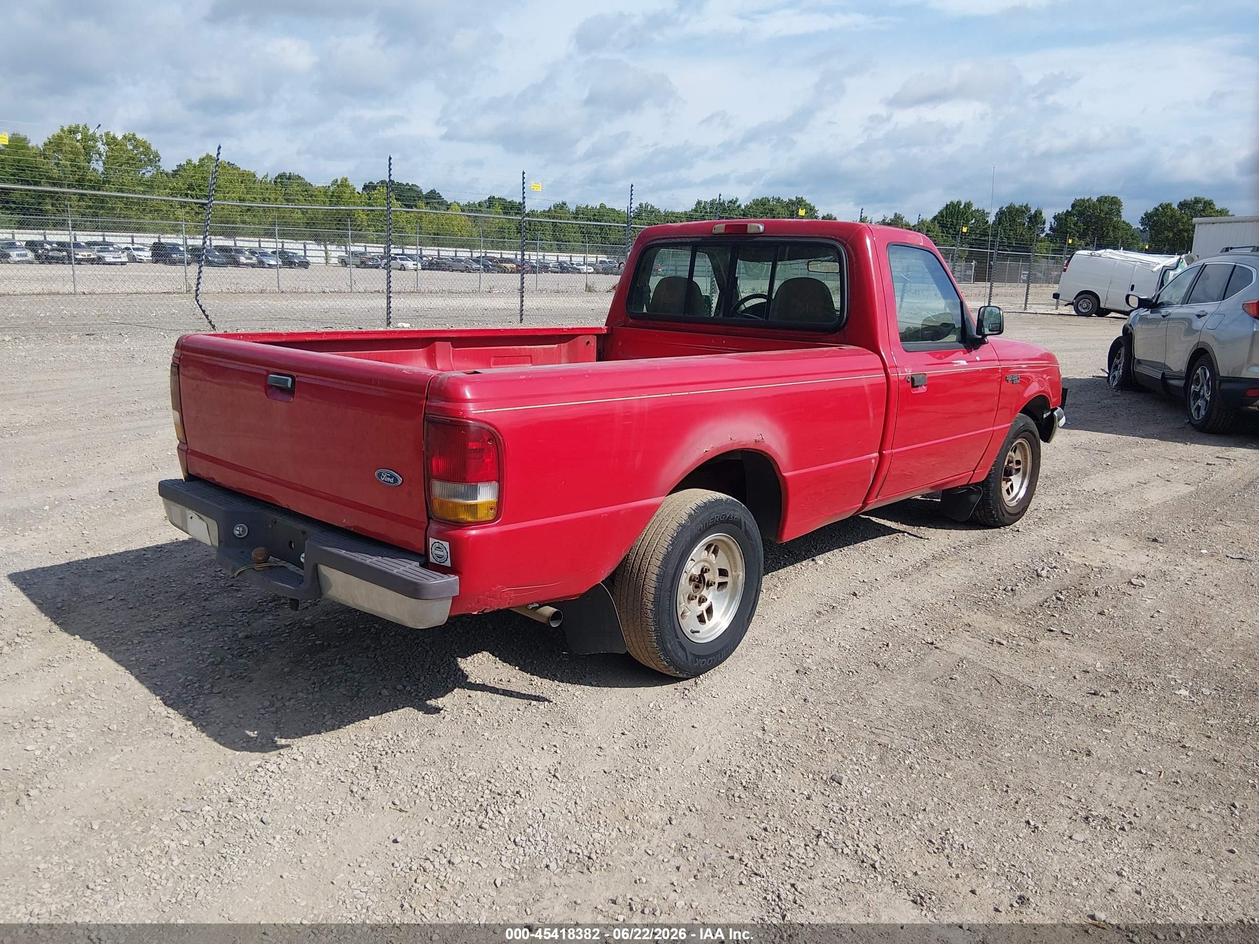 1997 Ford Ranger Splash/xl/xlt Red vin: 1FTCR10A2VUC16191